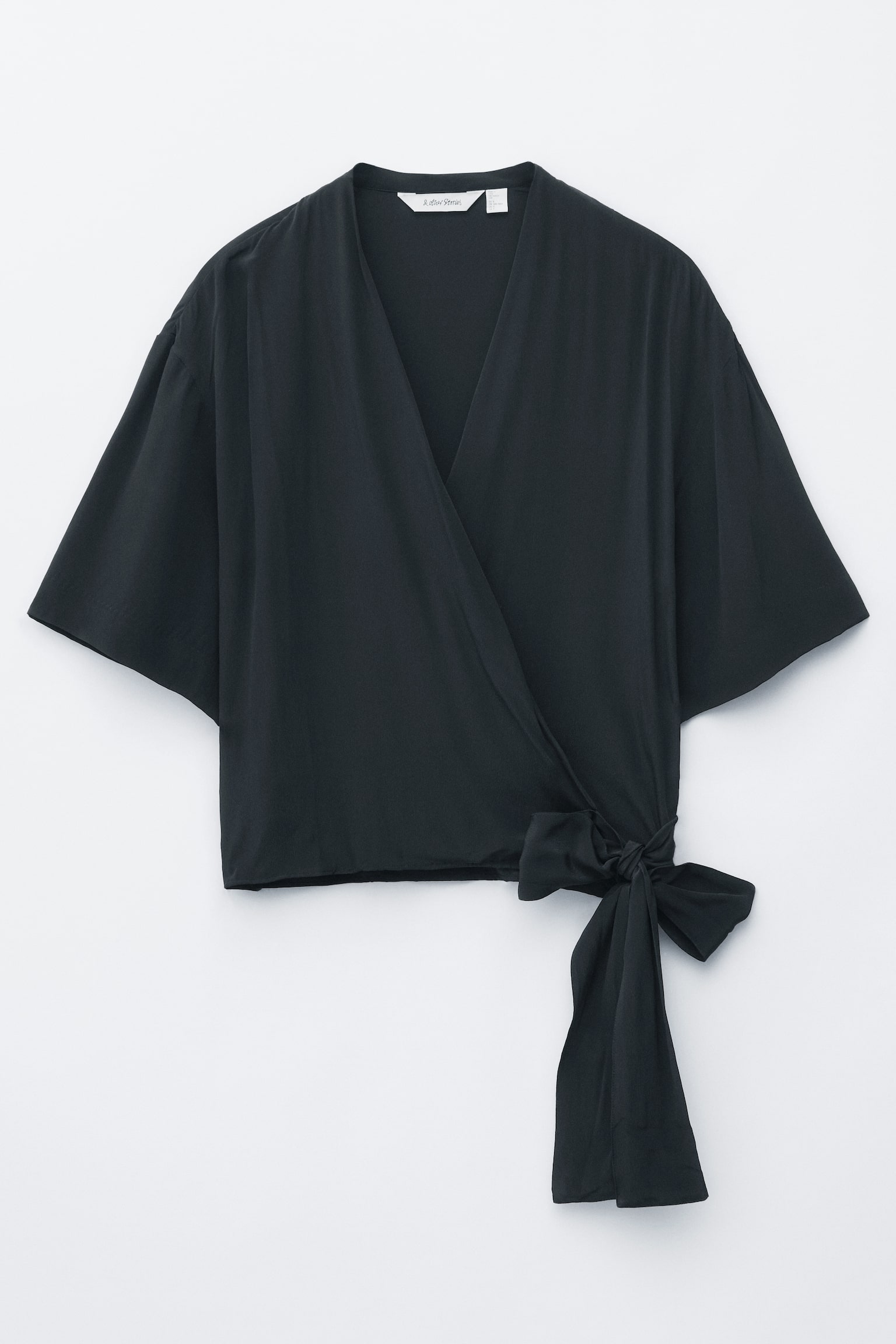 Blusa a portafoglio - Nero