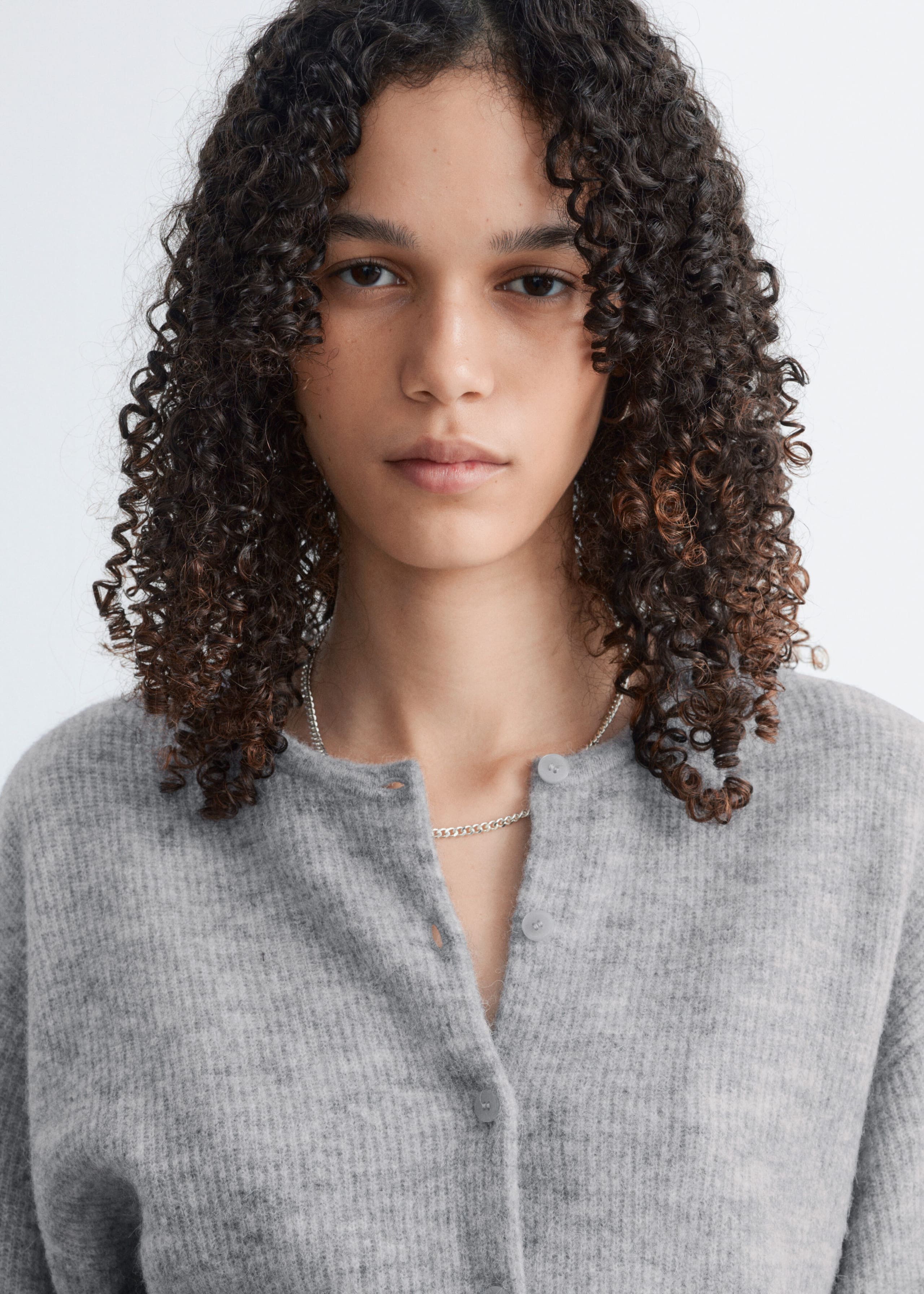 Alpaca-Blend Knitted Cardigan - Mole - Lookbook