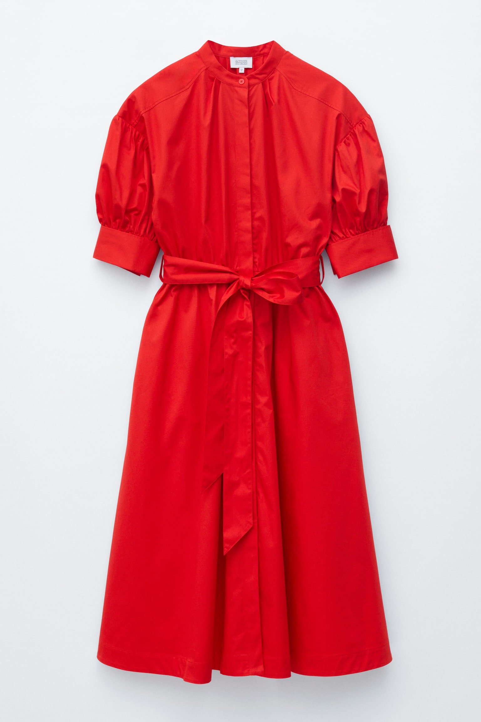 Rochie Maxi Din Bumbac-Roșu - 2