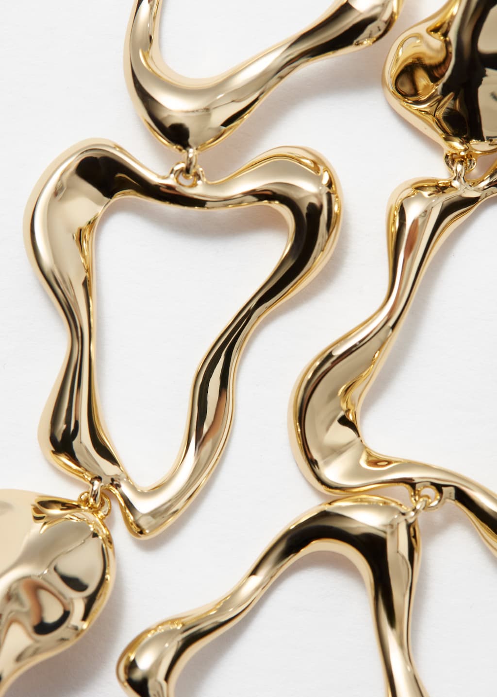 Image of Long Wavy-Ring Earrings
