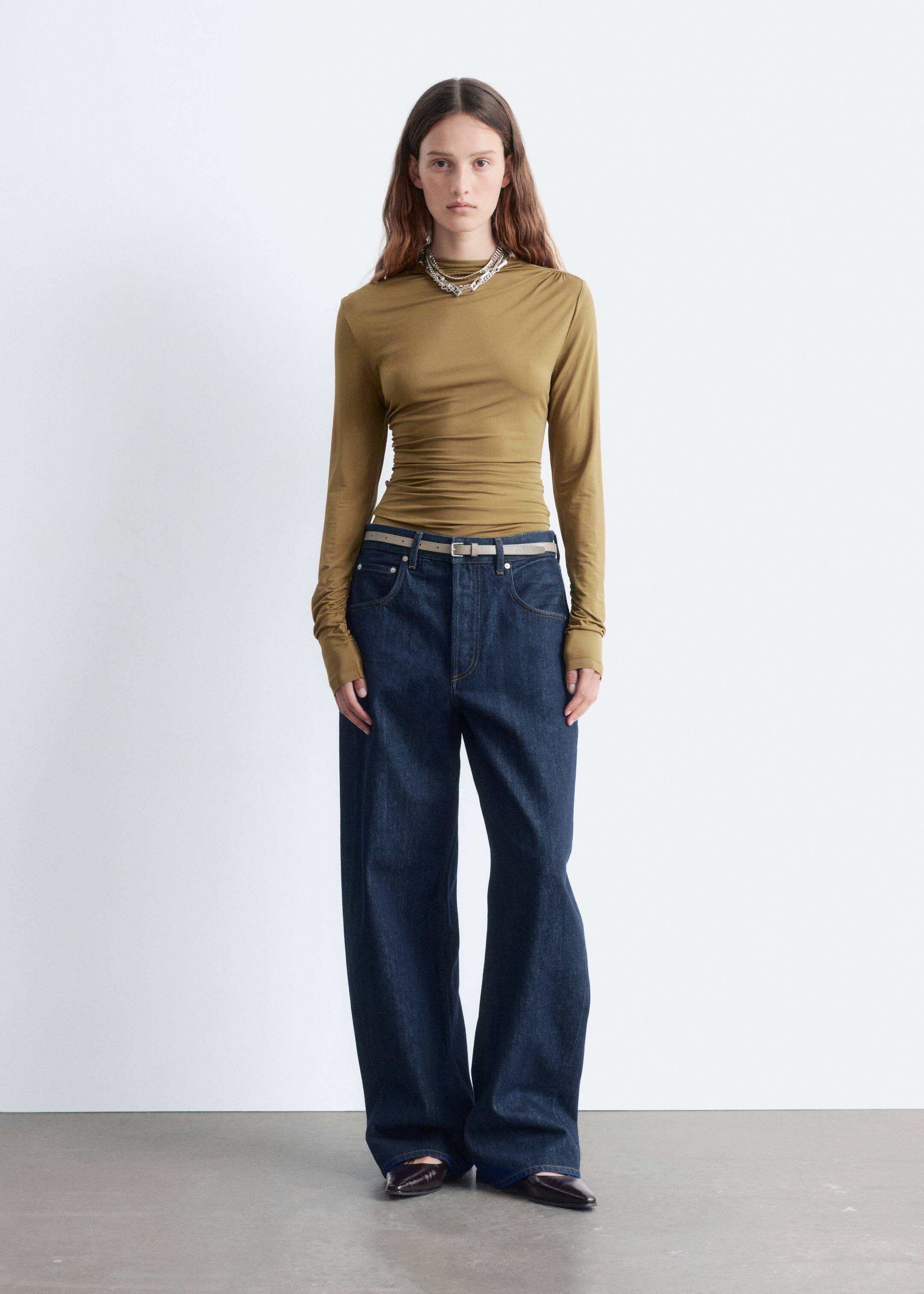 Größeres Bild ansehen: Drapiertes Oberteil - Hellbraun - Ladies | H&M DE 2