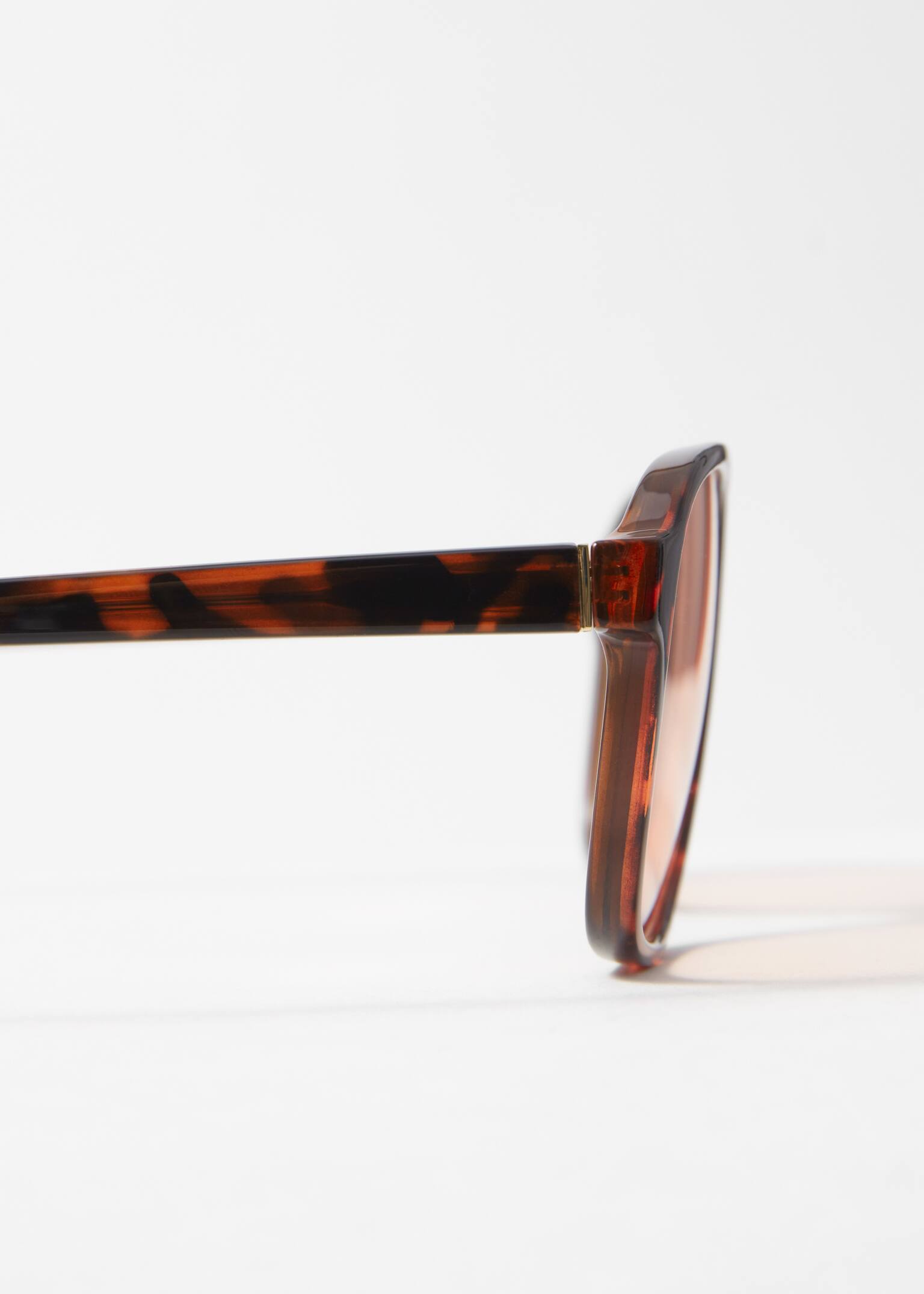 Lunettes de soleil à monture aviateur - Écaille de tortue/Abricot - 3