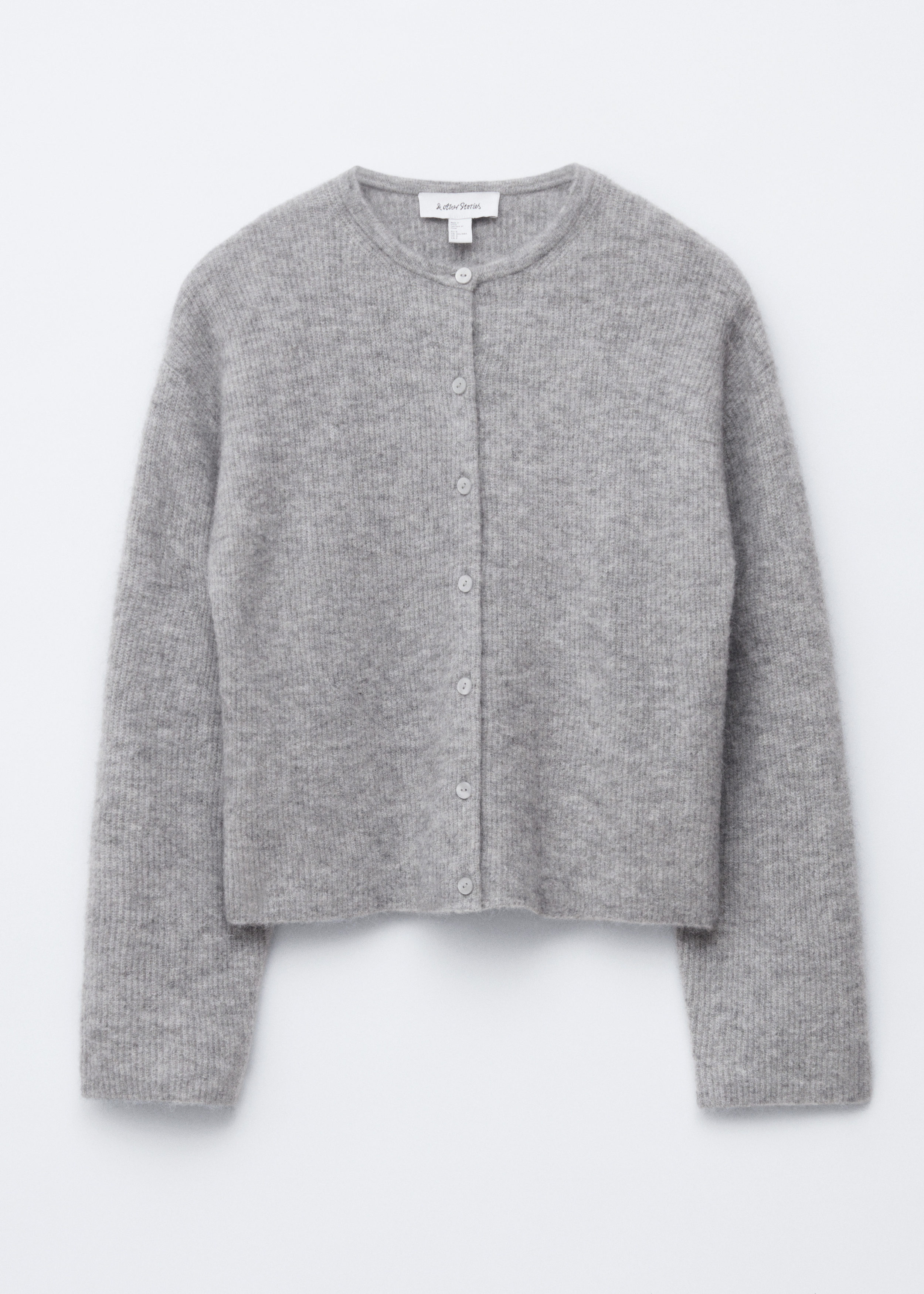 Alpaca-Blend Knitted Cardigan - Grey - & Other Stories US