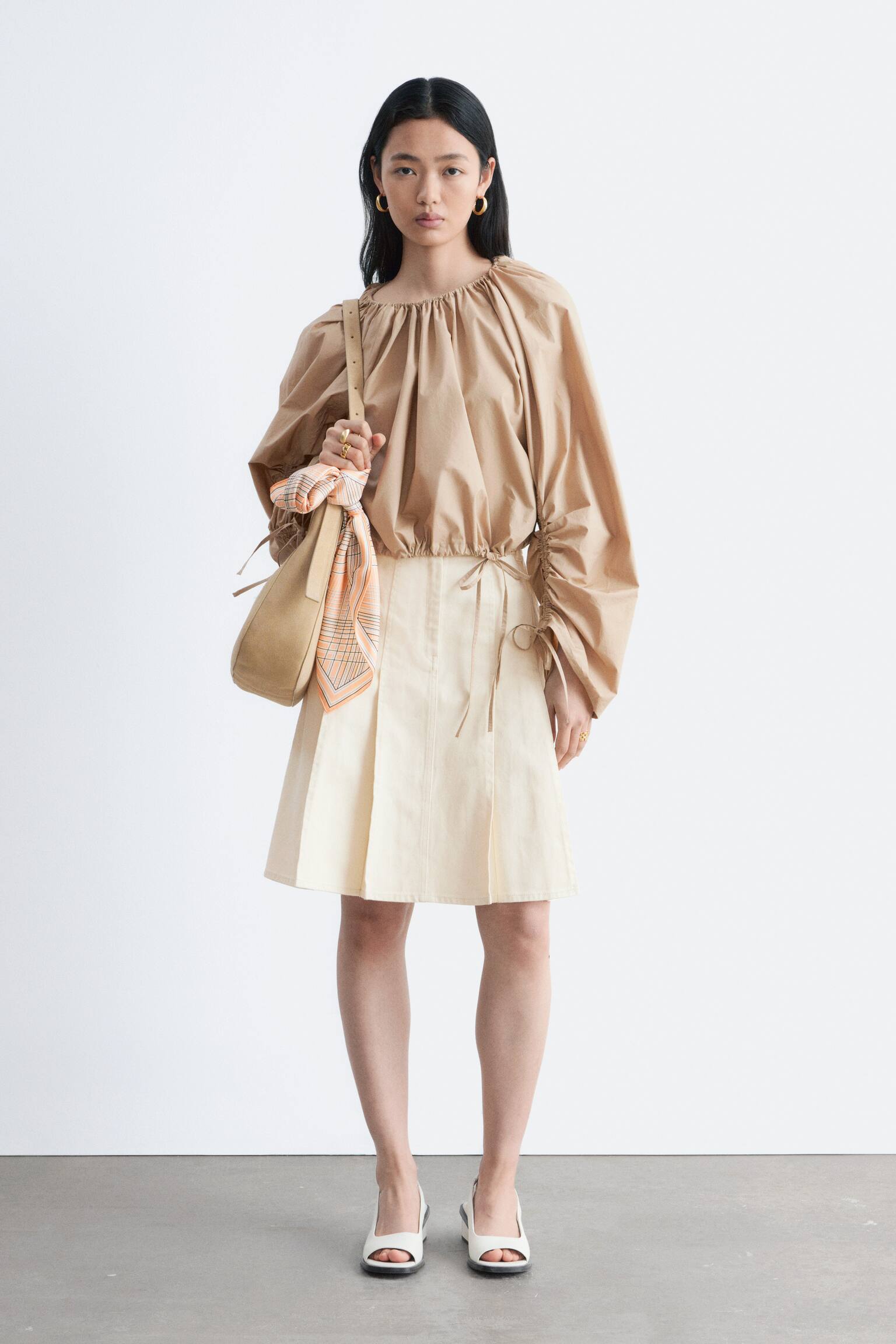 Sculptural Drawstring Blouse - 10