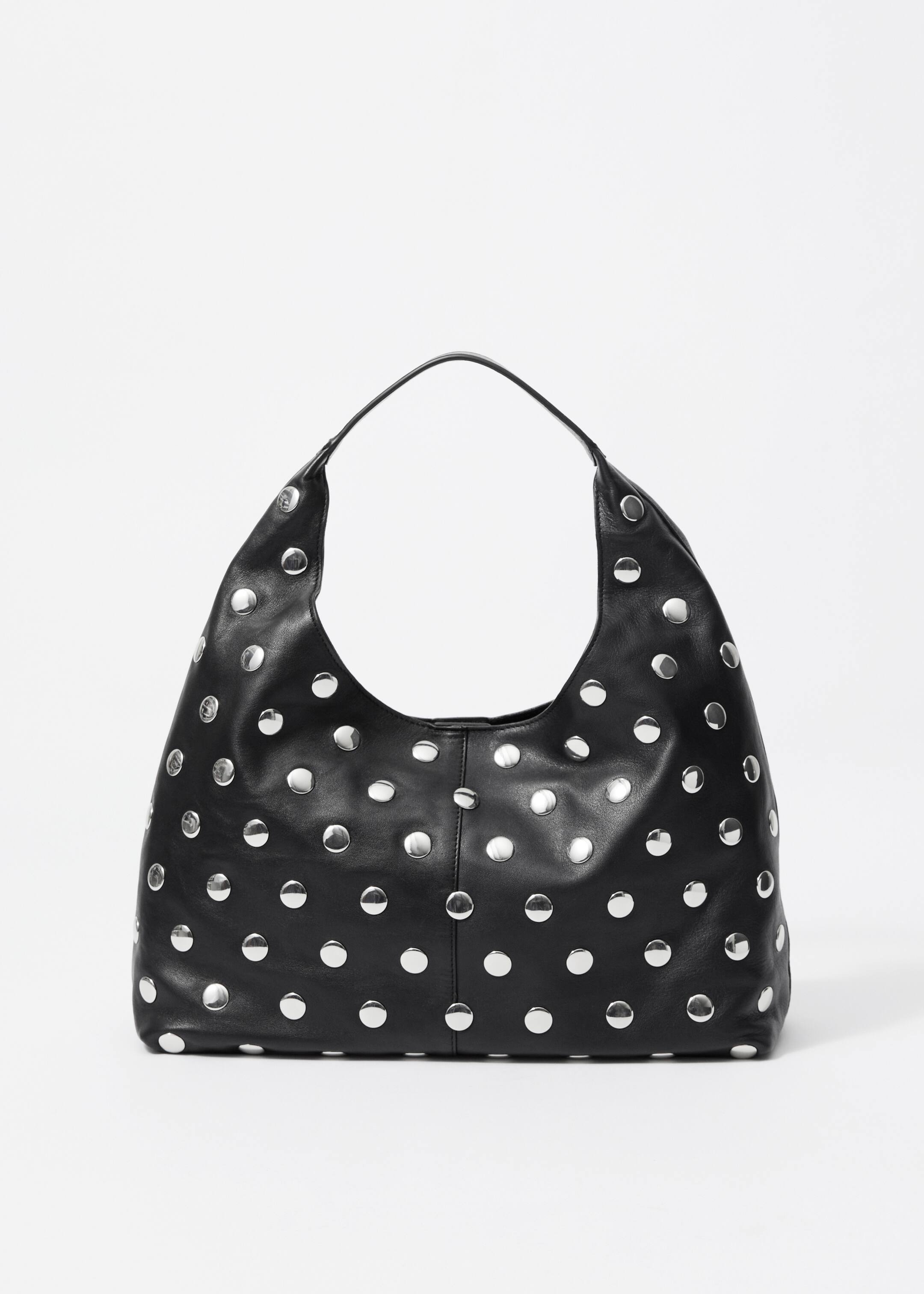 Größeres Bild ansehen: Tragetasche aus Leder mit Nieten - Schwarz - Ladies | H&M DE 1