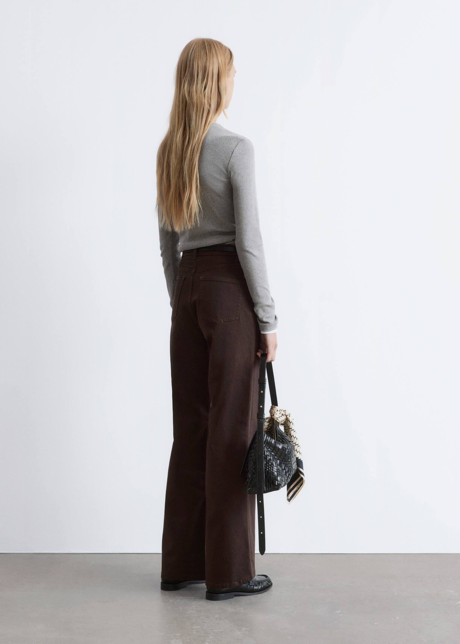 Wide-Leg Jeans - Dark Brown/Blue/Dark Blue/Dark Red/Mid Blue Wash/Light blue/Black/Medium Blue - 8