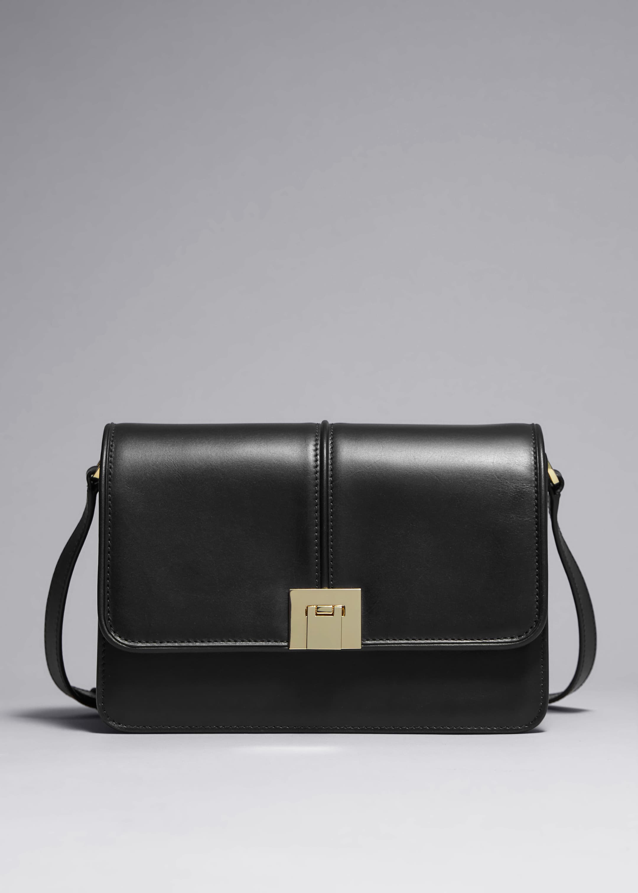Größeres Bild ansehen: Klassische Schultertasche aus Leder - Schwarz - Ladies | H&M DE 1