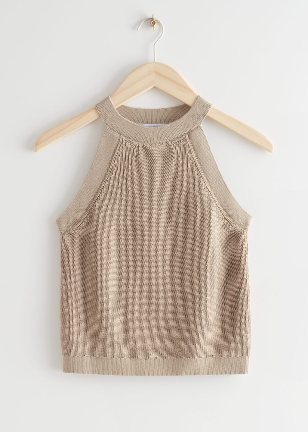 Top de punto ajustado con cuello halter - Blue - Bodegón