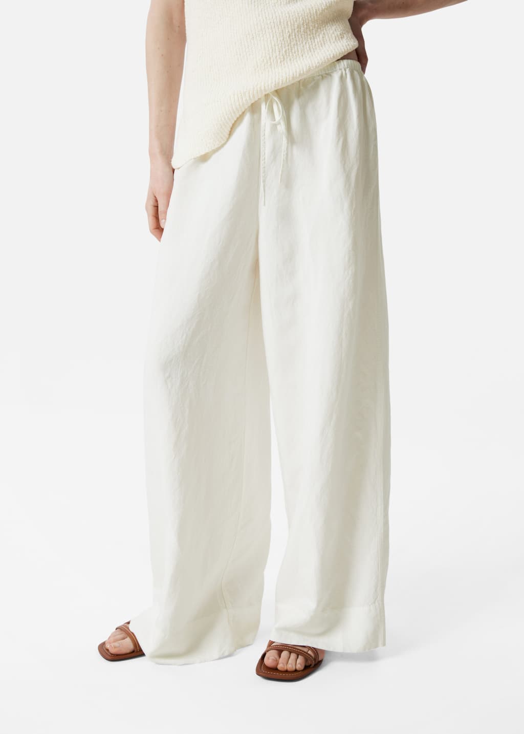 Image of Relaxed Drawstring Trousers