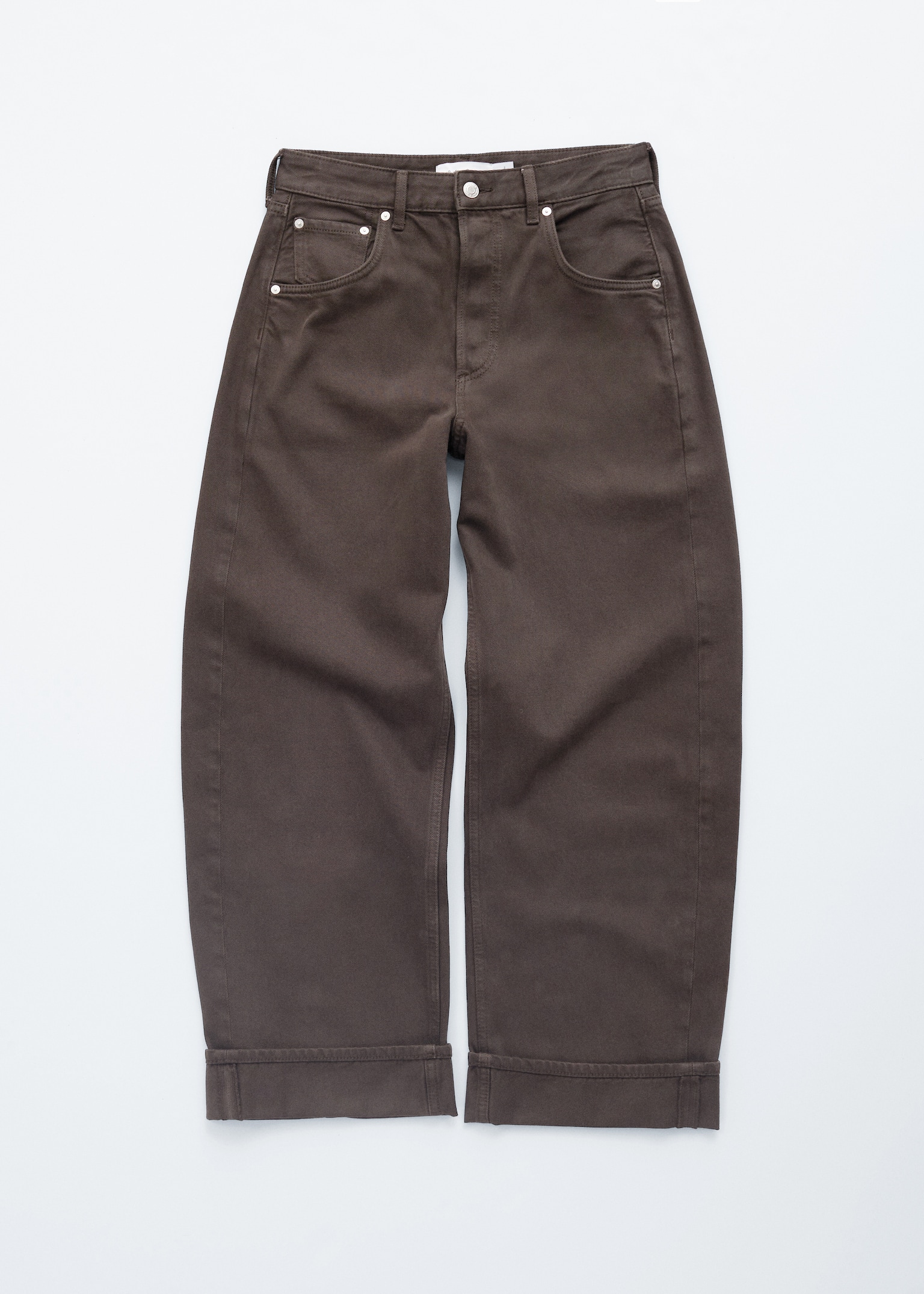Jean barrel - Marron foncé/Bleu clair - 2