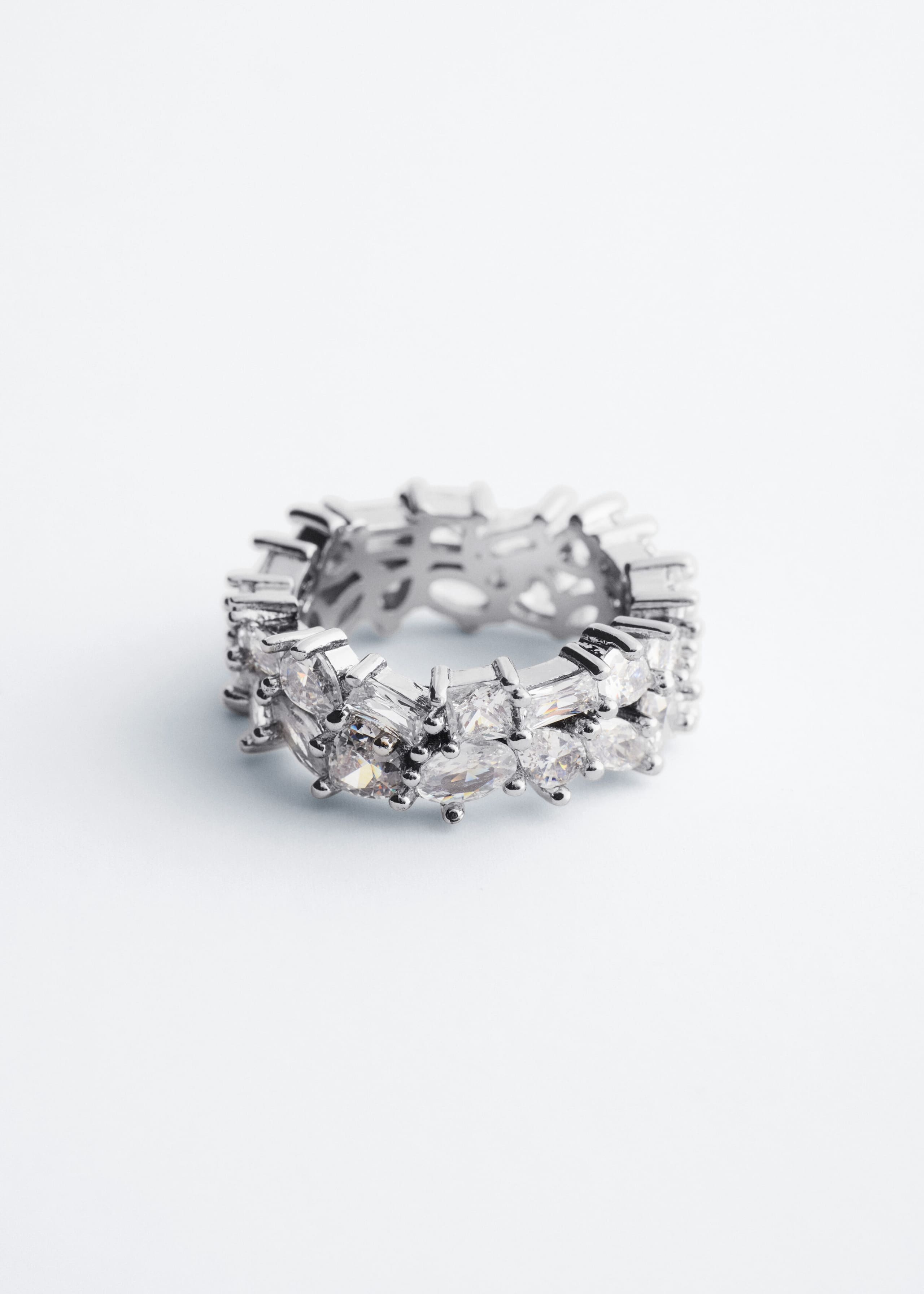 Mixed-Cut Cluster Ring - Silver - Still Life