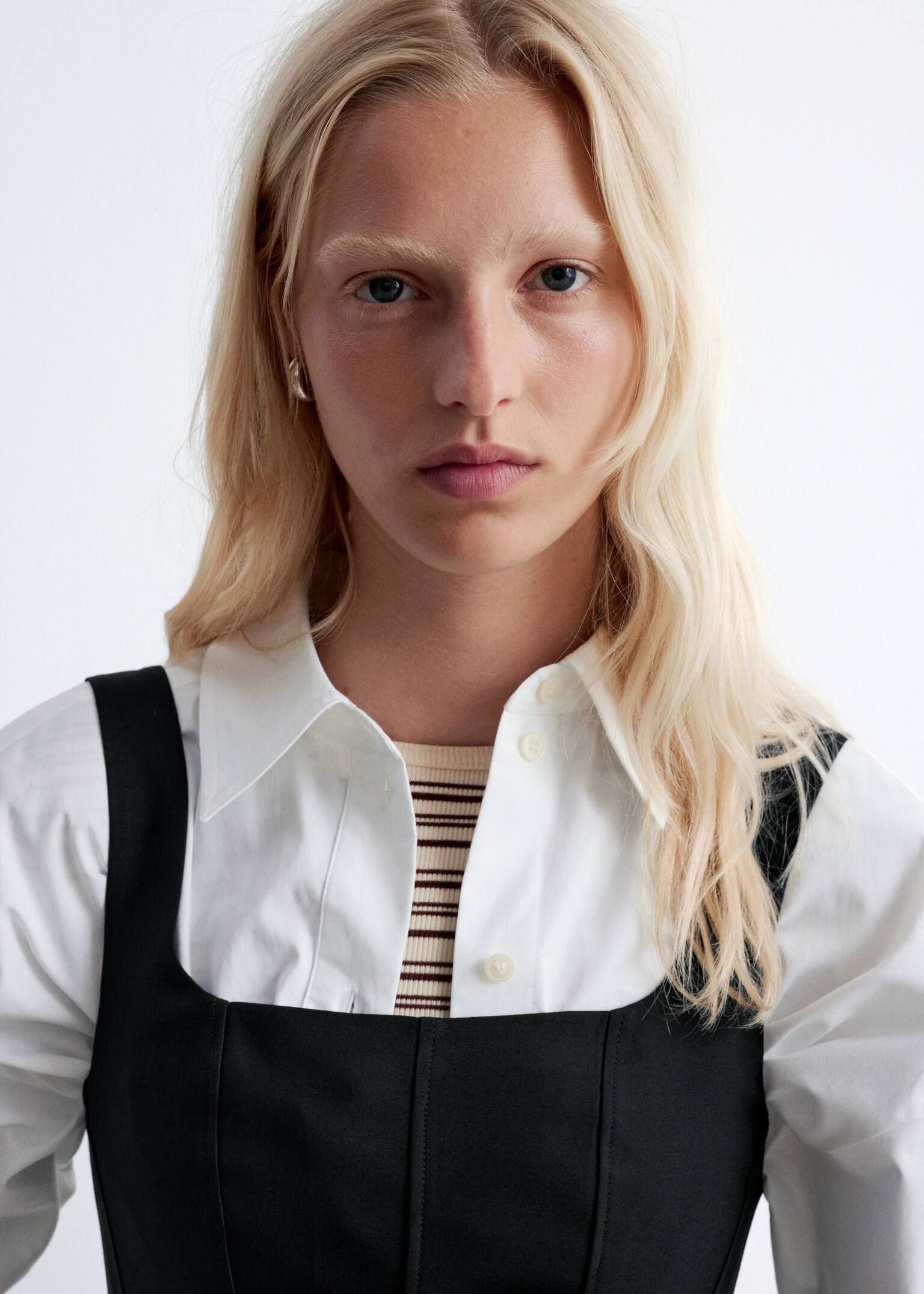 Minikleid im Korsagenstil - Schwarz/Dunkelbraun - 5