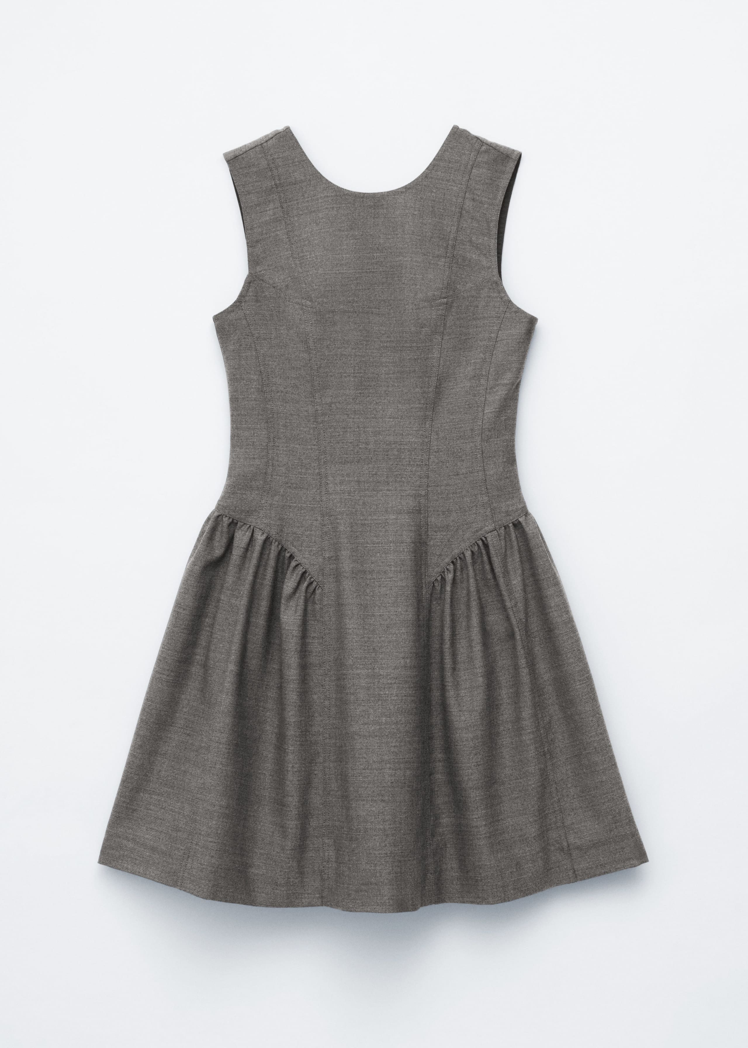 Image of Flared Wool Mini Dress