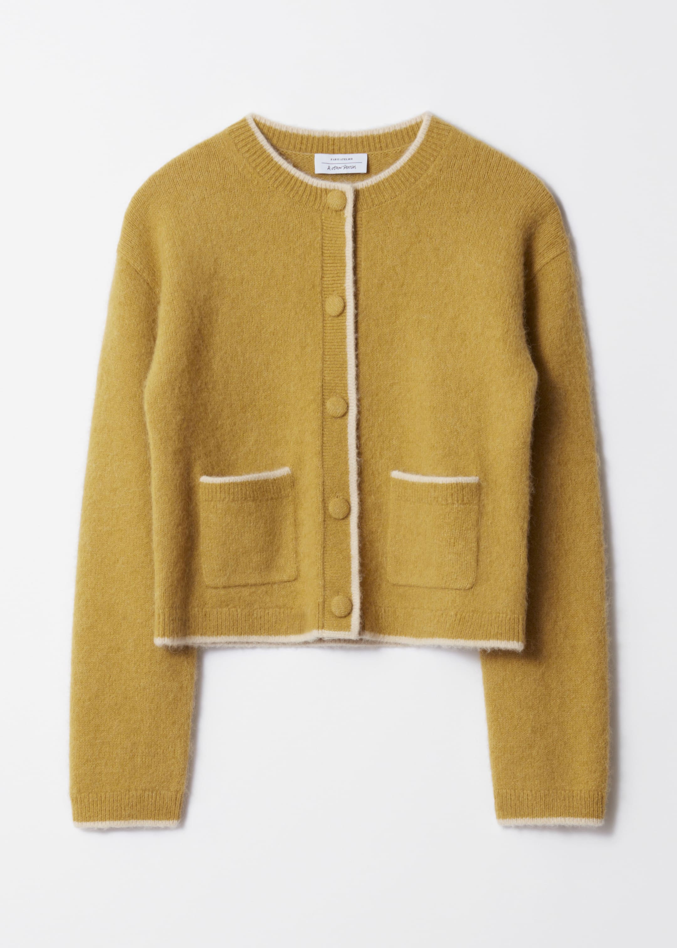 Grotere afbeelding bekijken: Boxy vest met ronde hals - Olijfgroen/roze - DAMES | H&M NL 1