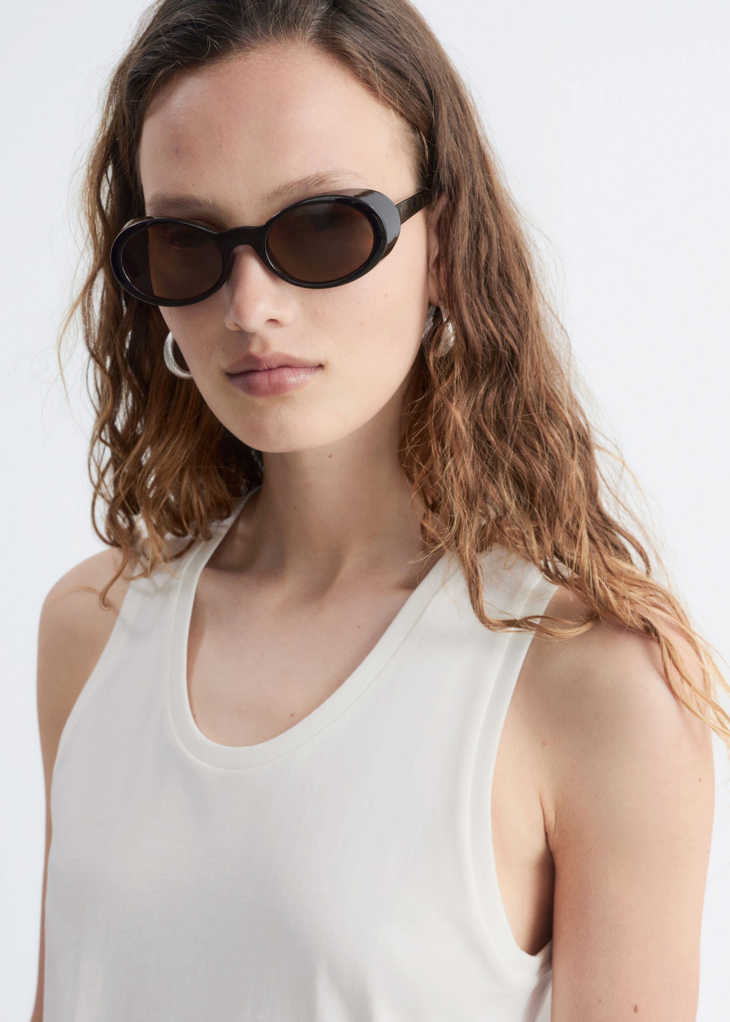 Débardeur à plis creux - Blanc - Lookbook