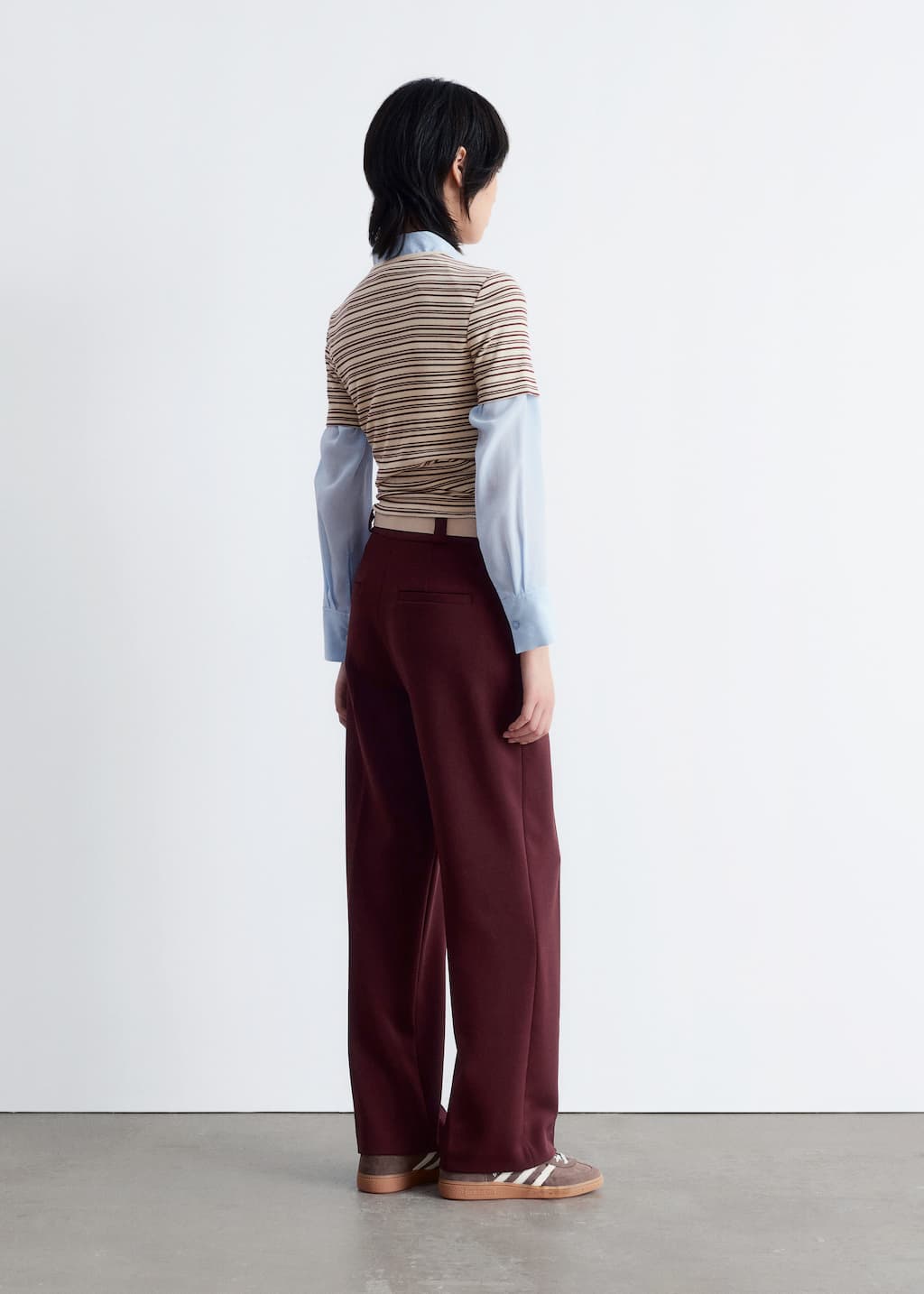Image of Wide Press-Crease Trousers