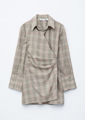 Motivo a quadri verde/beige