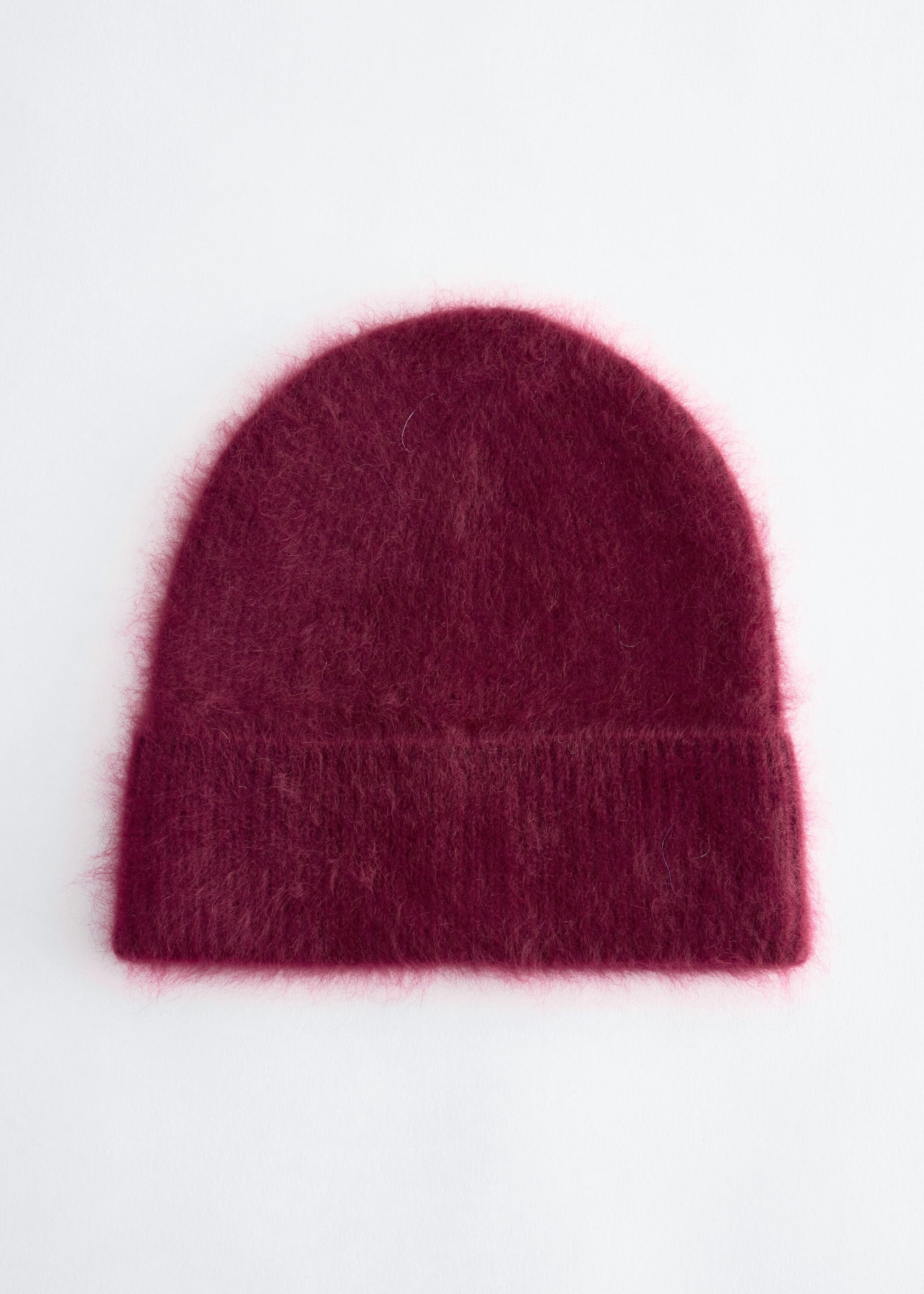 Brushed Cashmere Beanie - Dark Red - Still Life