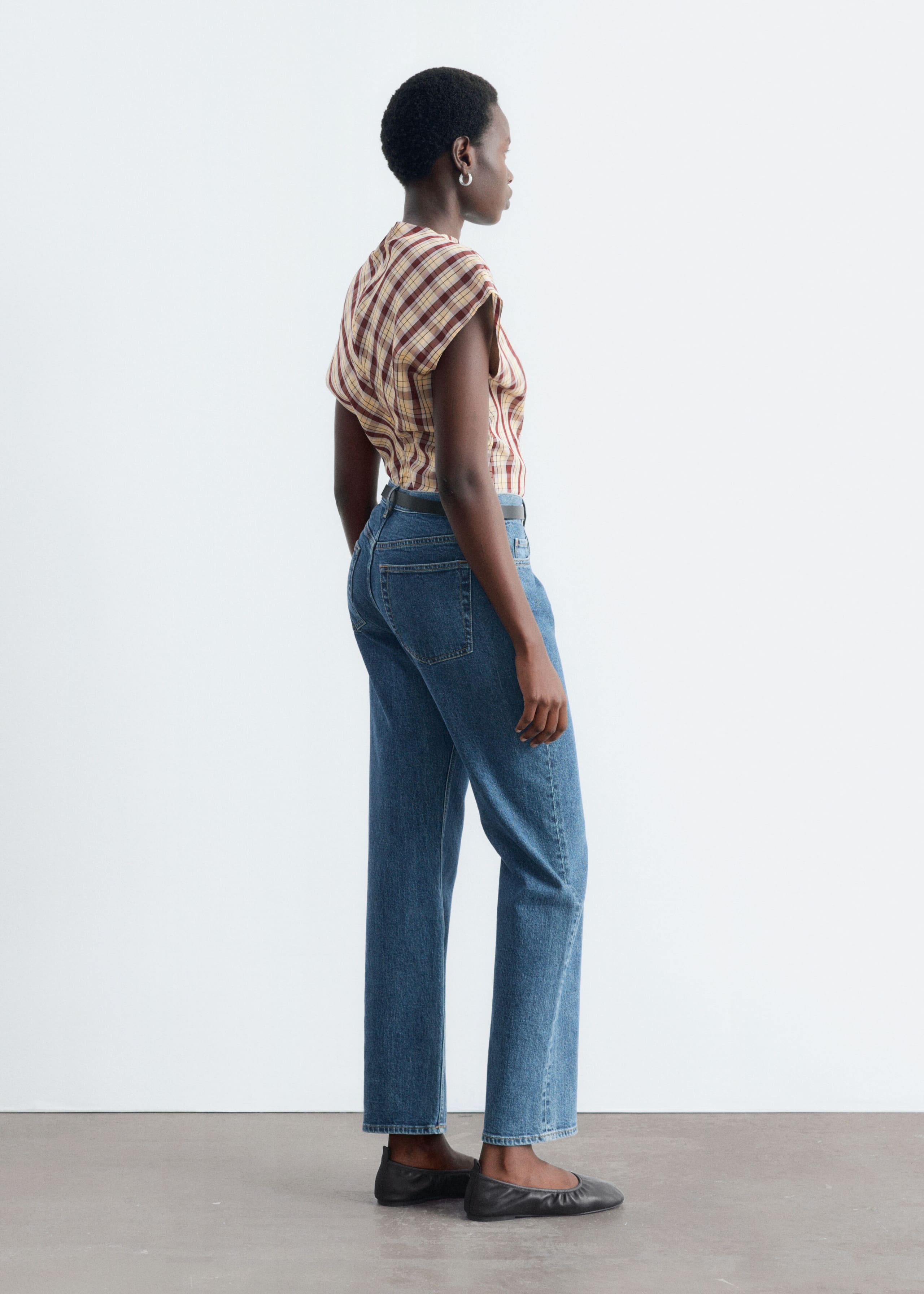 Cropped Slim-Leg Jeans - Mid Blue - Lookbook