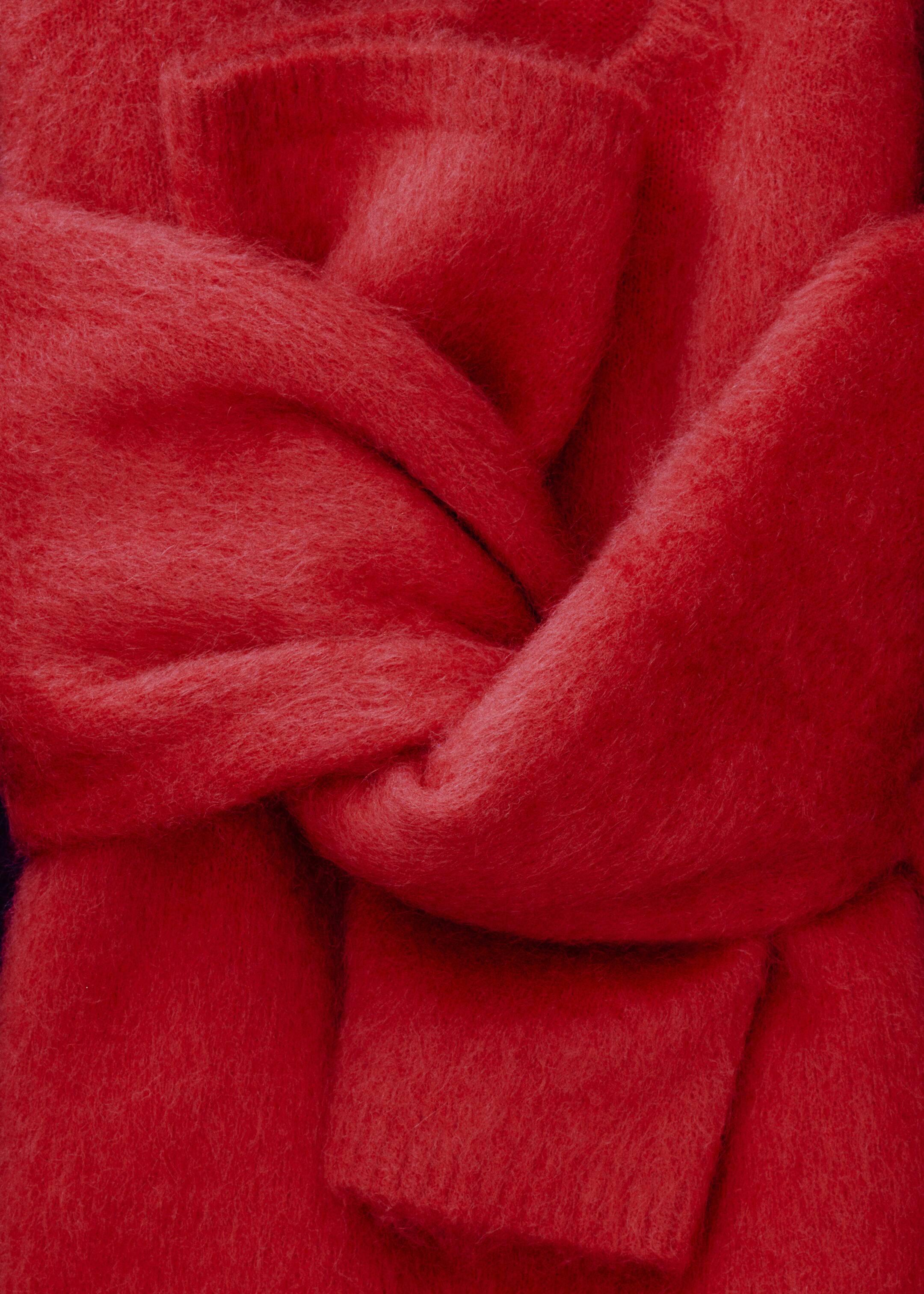 Zobrazit větší obrázek: Svetr z kartáčované směsi mohéru - Tmavě červená | H&M CZ 6