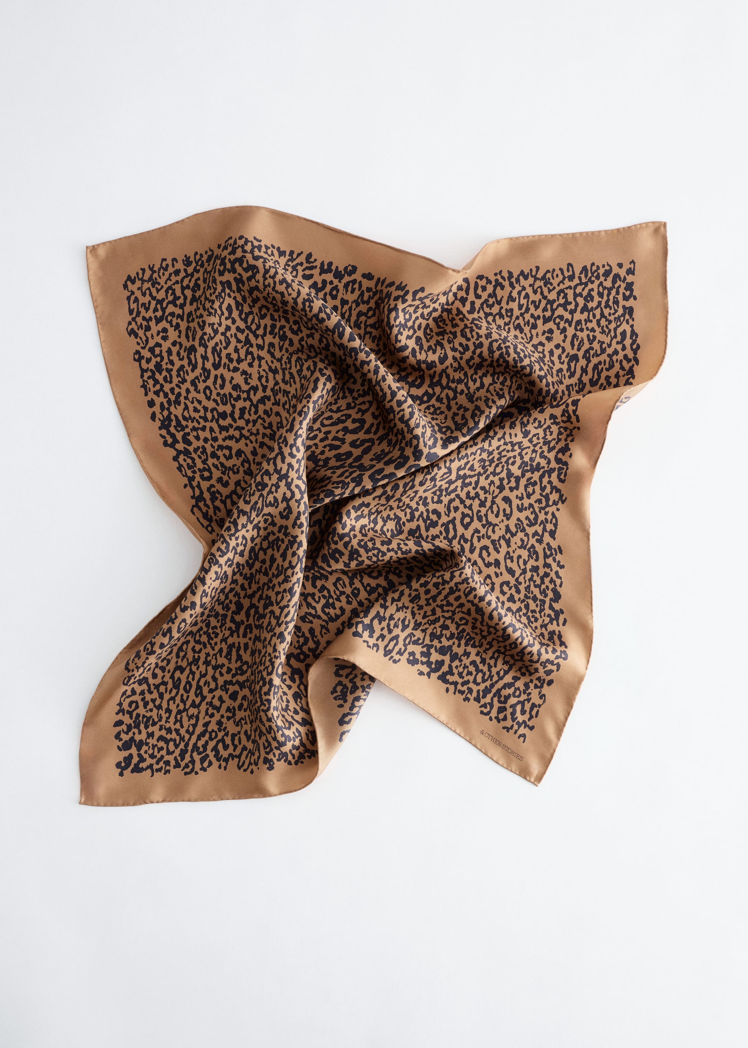 Foulard in seta con stampa - Blu - Natura morta