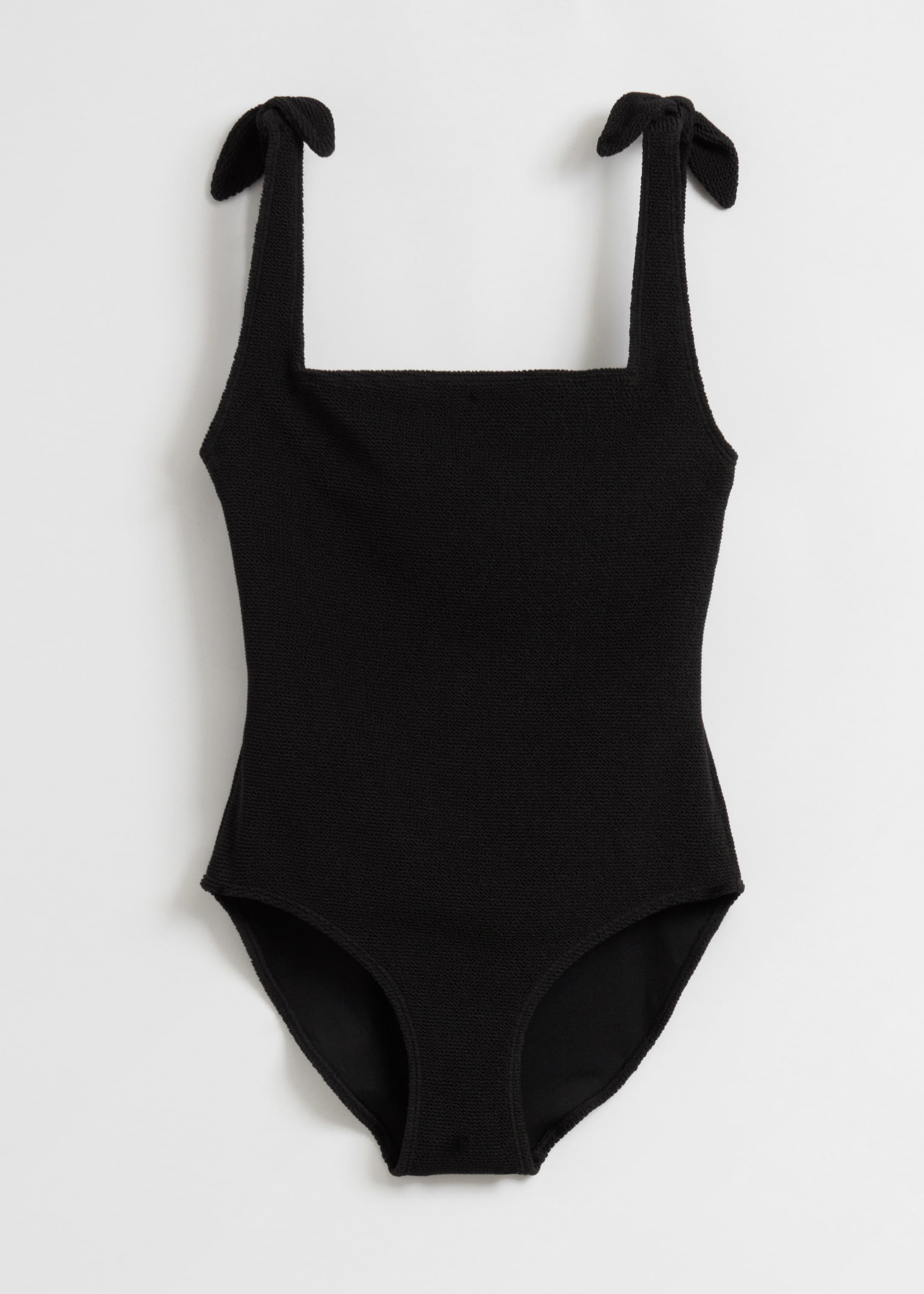 View larger image: Textured Bow Tie Swimsuit - Black - Ladies | H&M GB 1