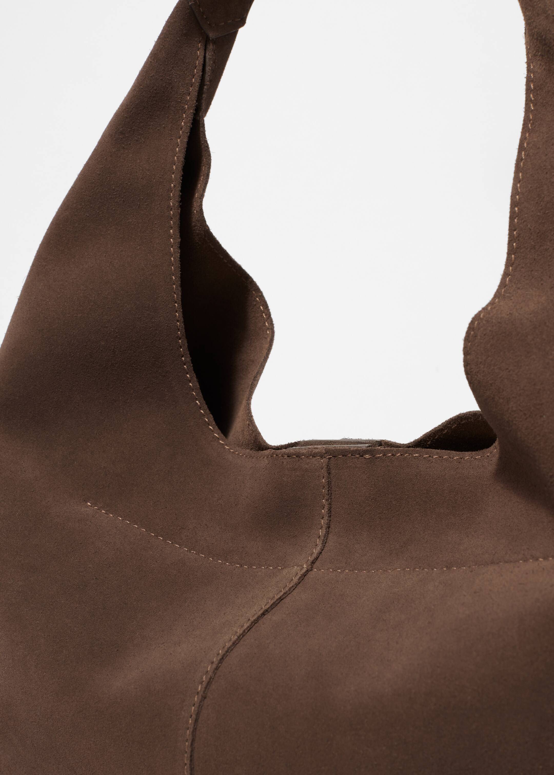 Grösseres Bild ansehen: Klassische Tragetasche aus Veloursleder - Braun - DAMEN | H&M CH 5