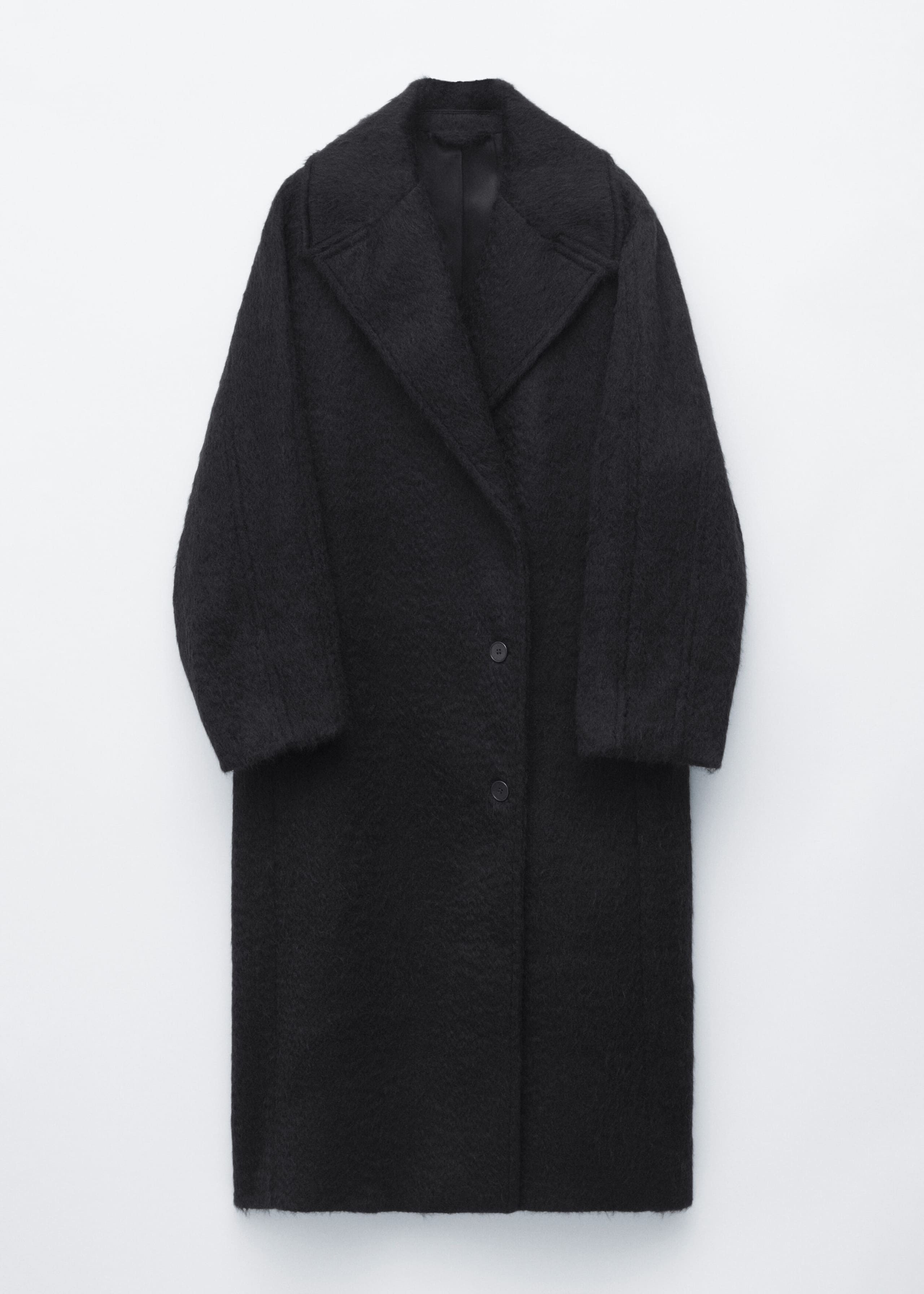 Oversized Wool Coat - Black - Lookbook