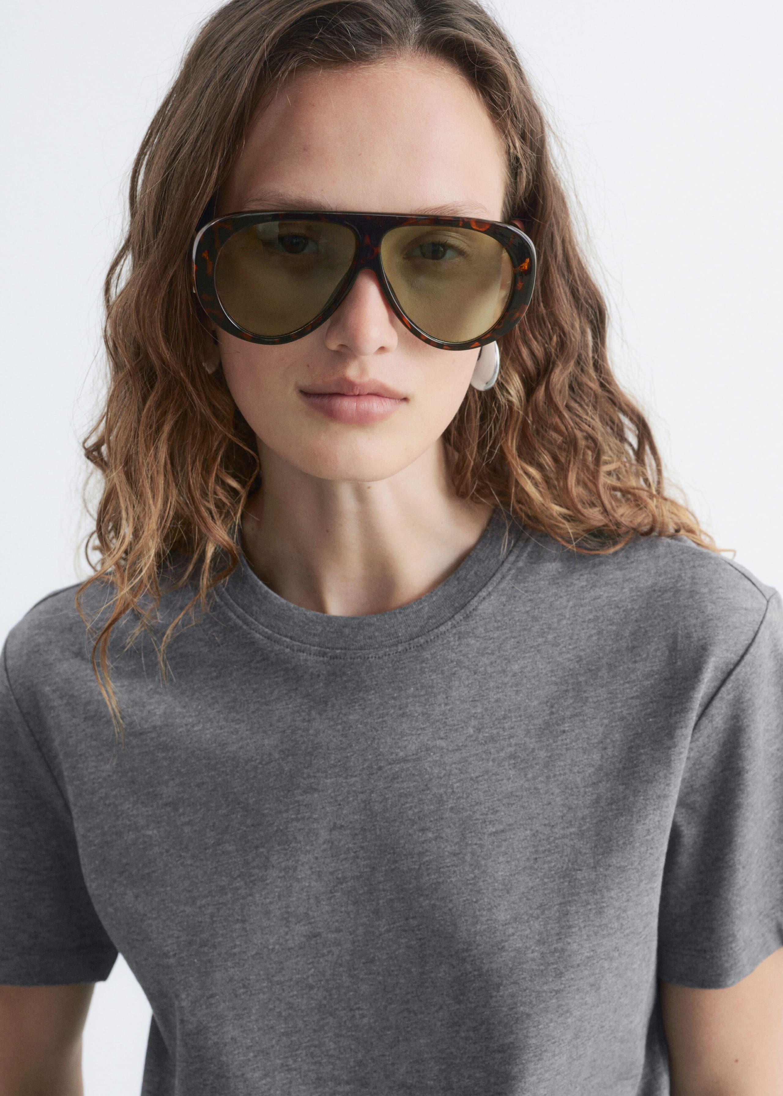 Cotton Crew-Neck T-Shirt - Grey Melange - Still Life