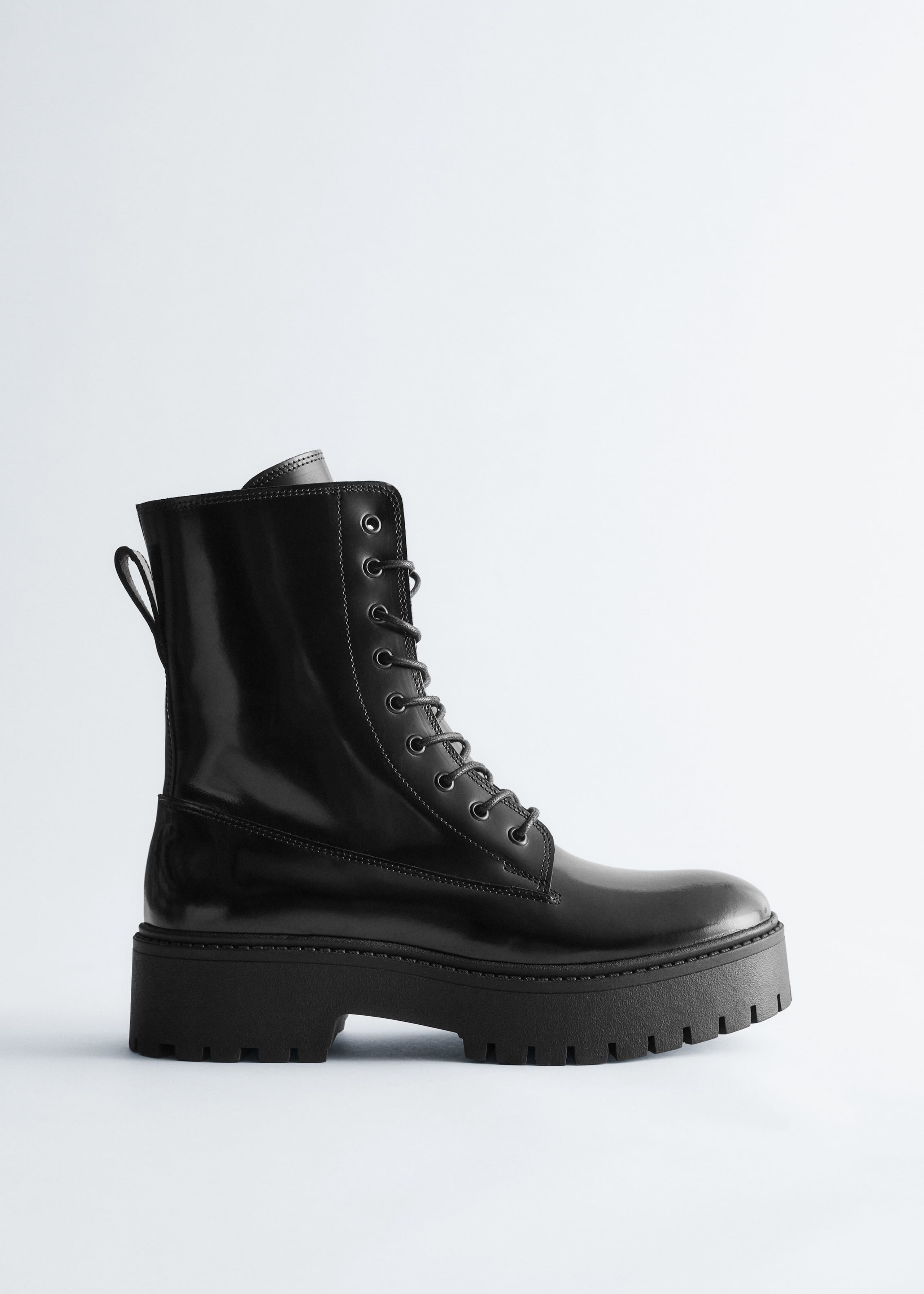 Image of Lace-Up Leather Boots