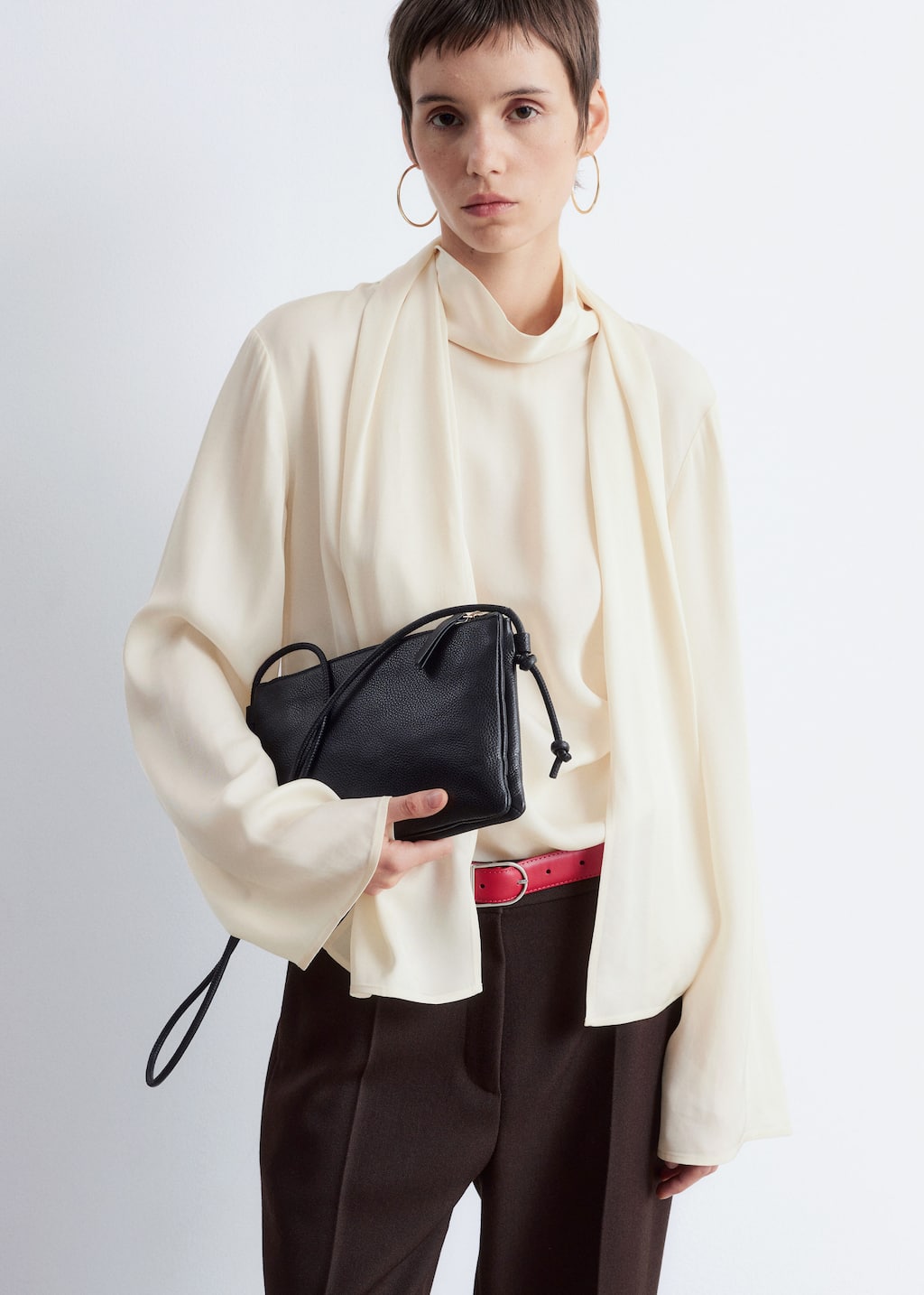 Image of Small Leather Crossbody Bag