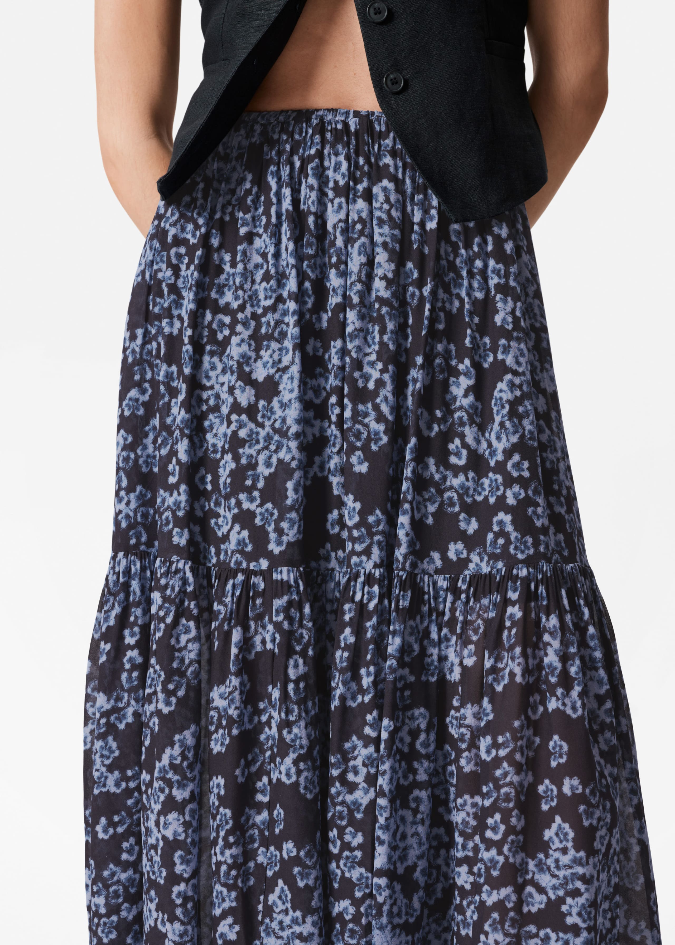 Image of Tiered Maxi Skirt