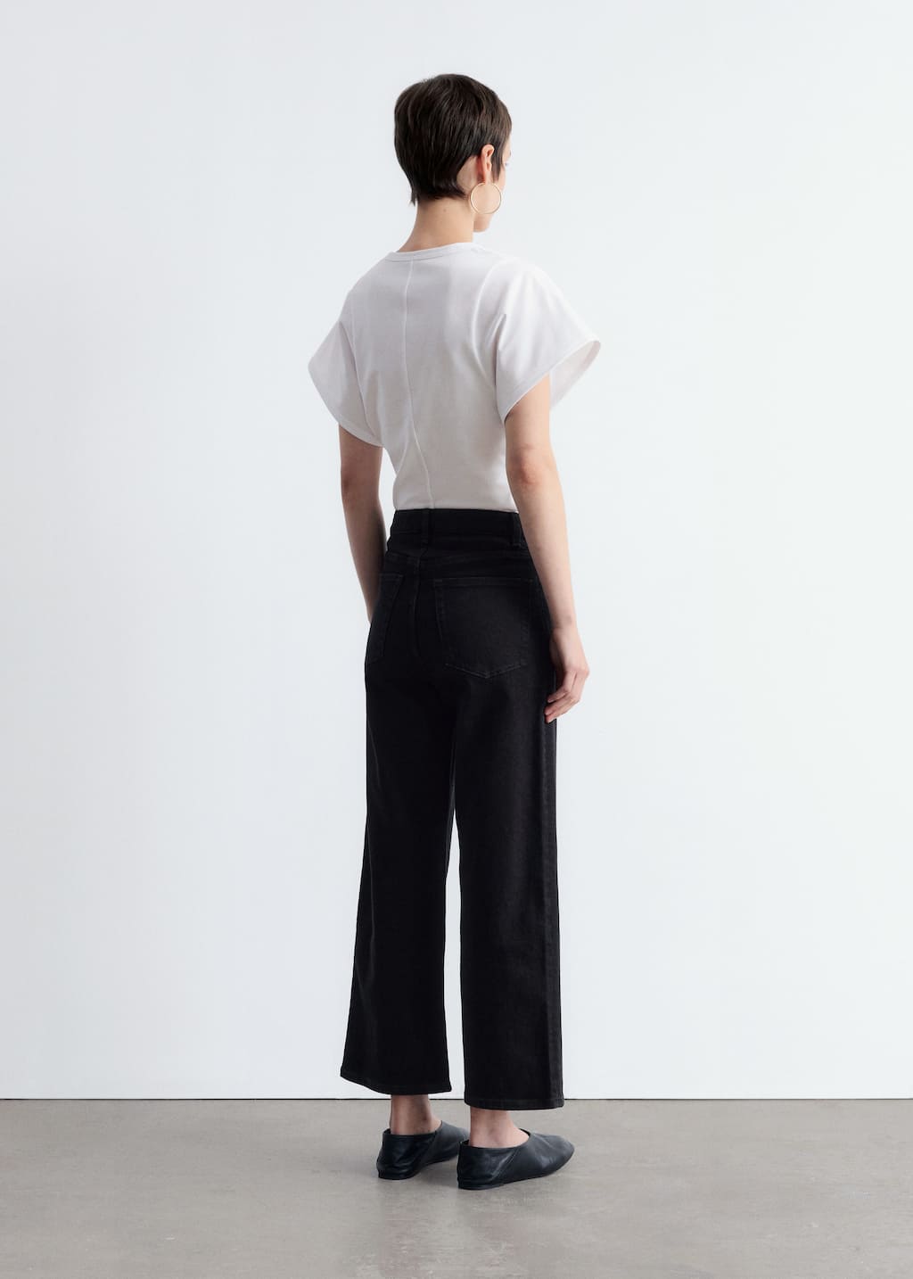 Image of Cropped Wide-Leg Jeans
