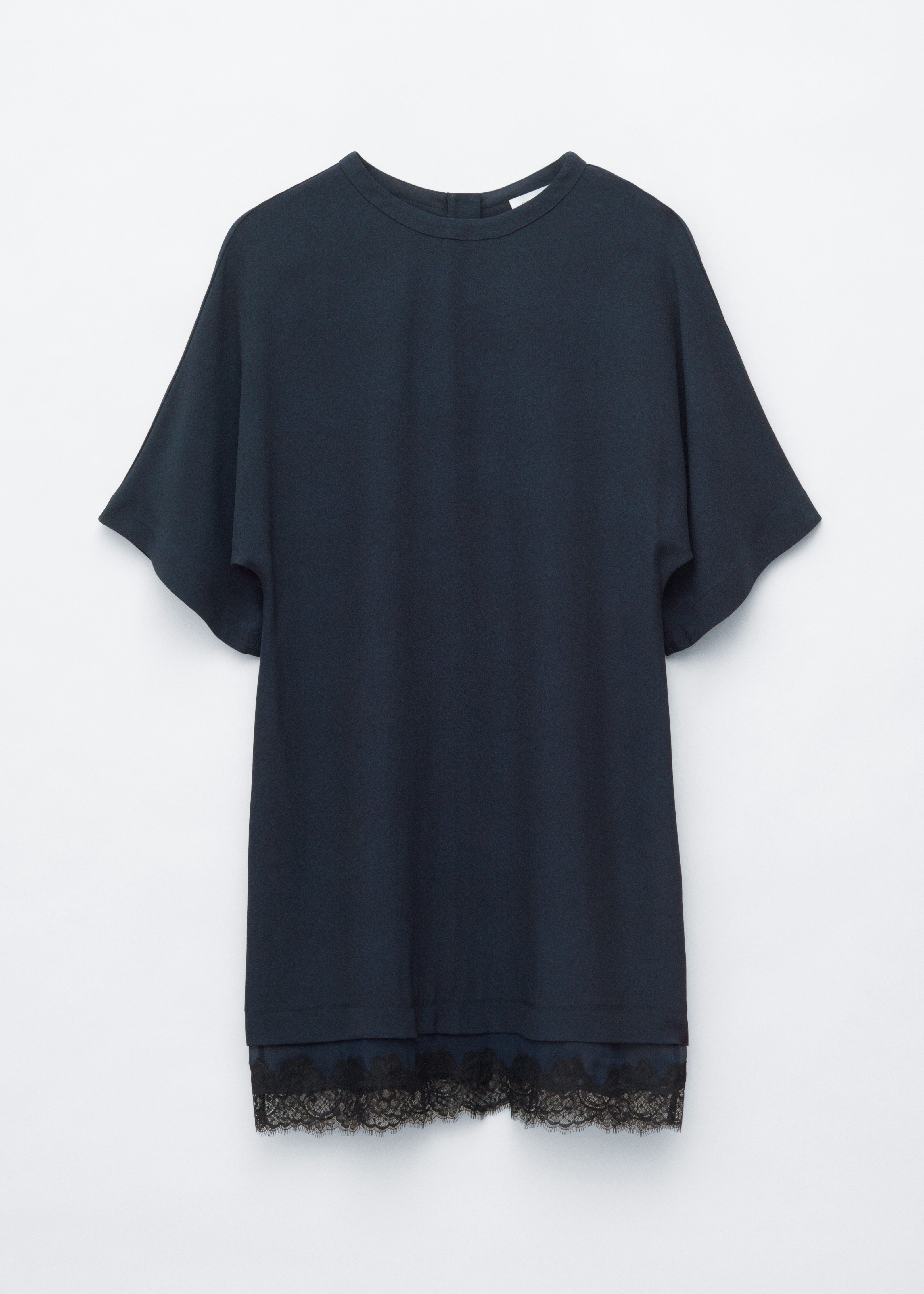 Lace-Panel Mini Dress