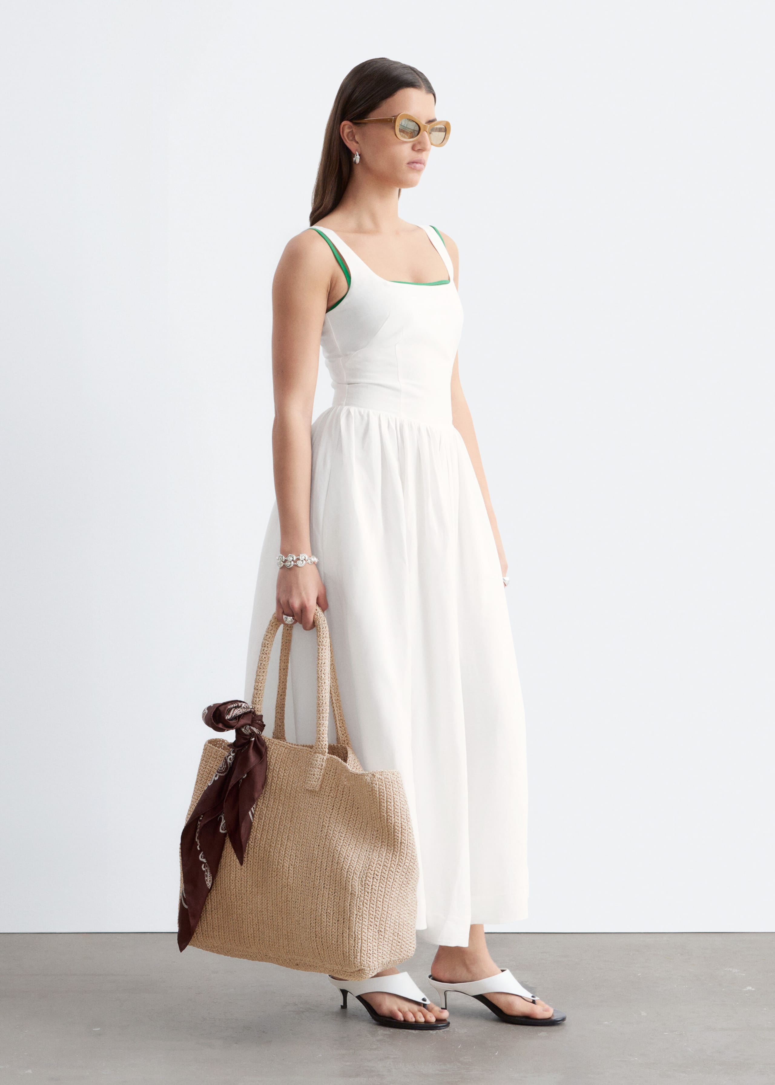 Image of Fit-and-Flare Midi Dress