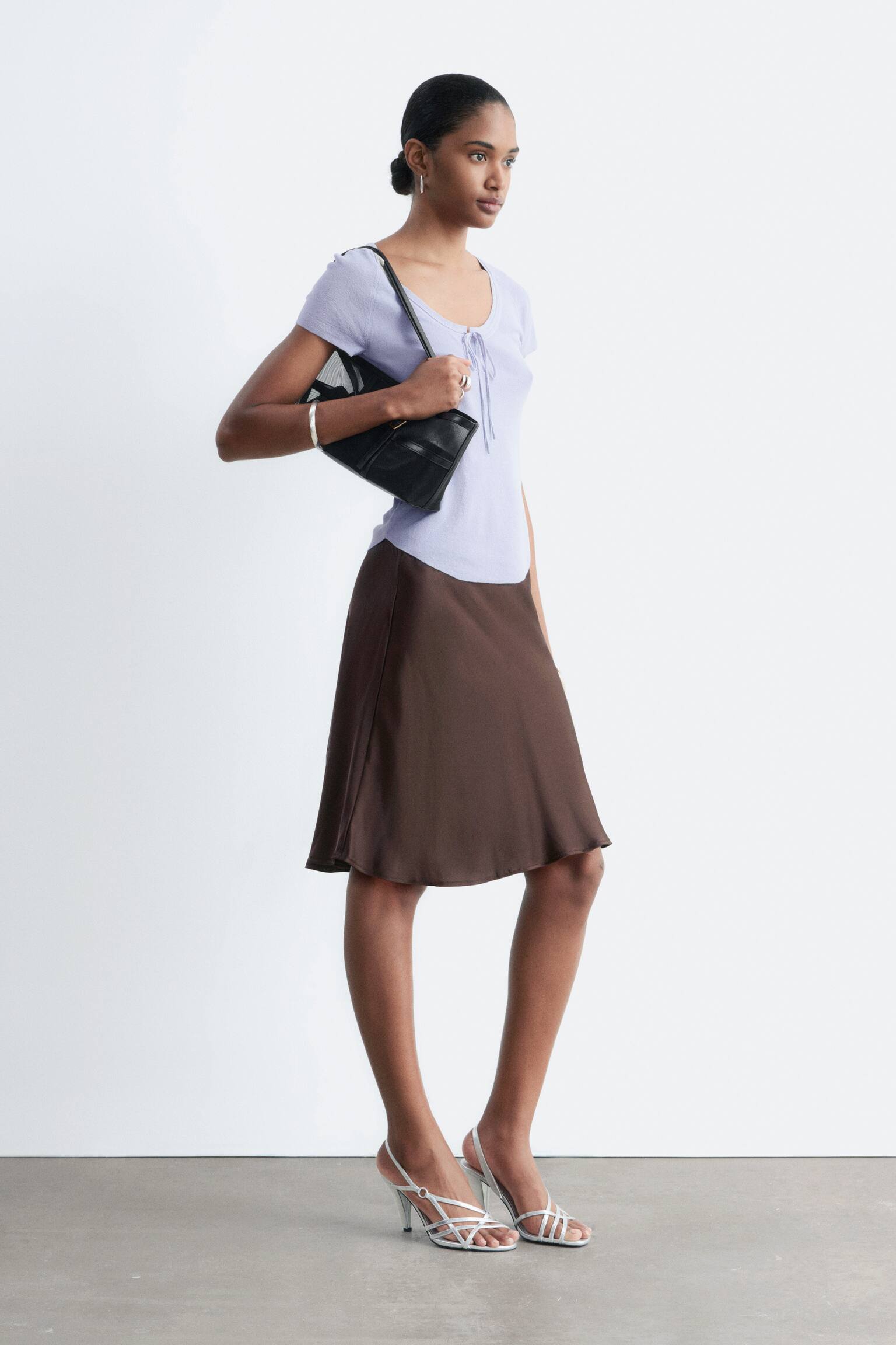 Camisola com atilhos à frente - Roxo/Preto - 3