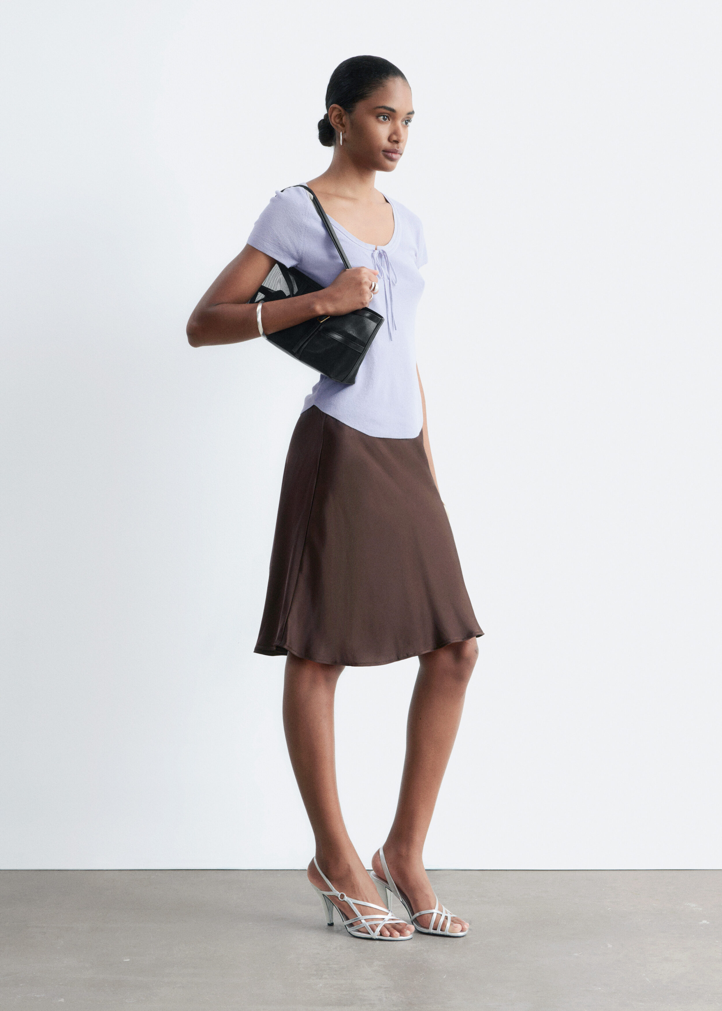 DIANTE TIE FRONT BARETOP グレー Tie-Front Top - Purple - T-shirts - & Other Stories US
