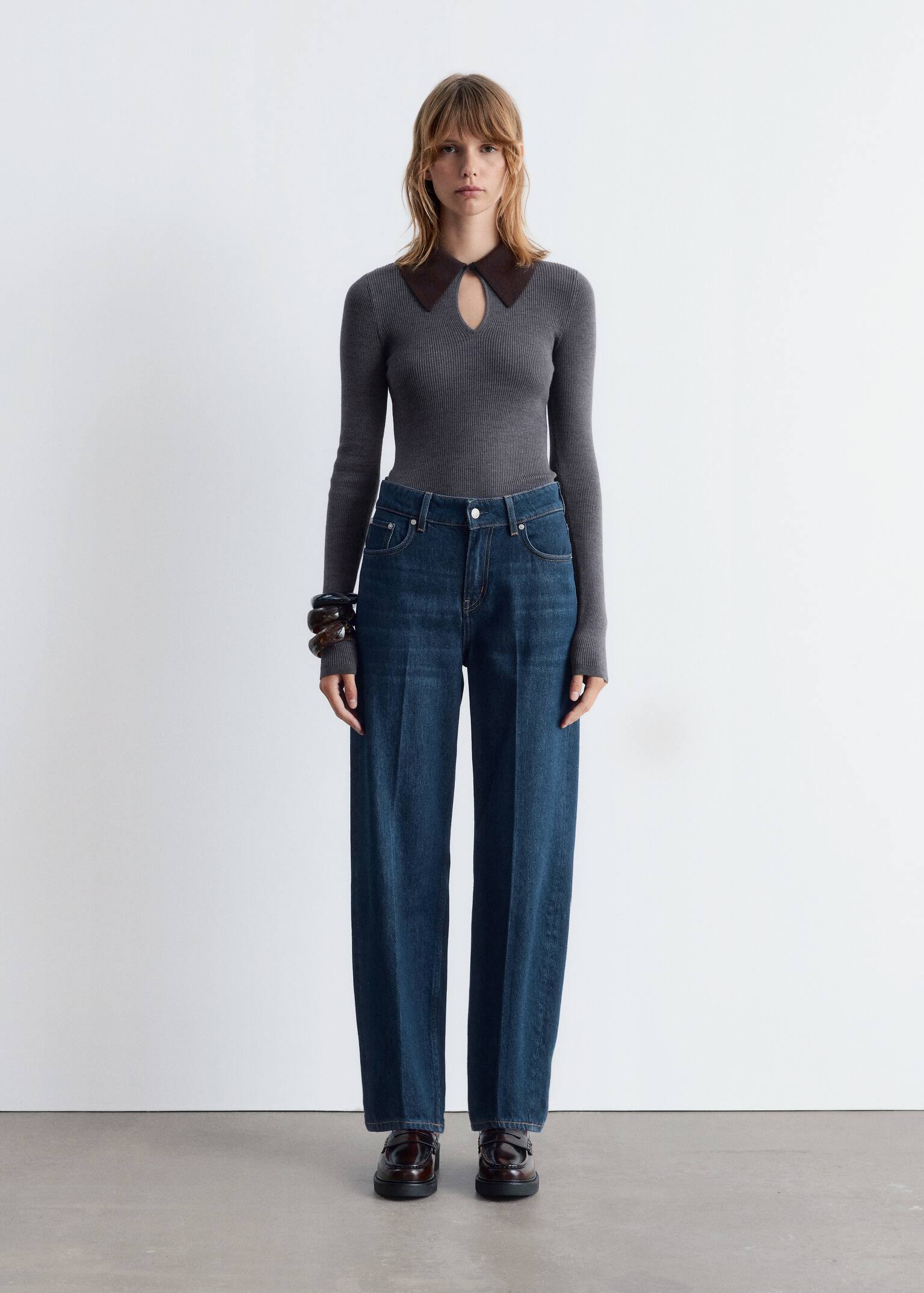 Tapered Jeans - Medium blue/Black/Light Blue/Beige/Cream White