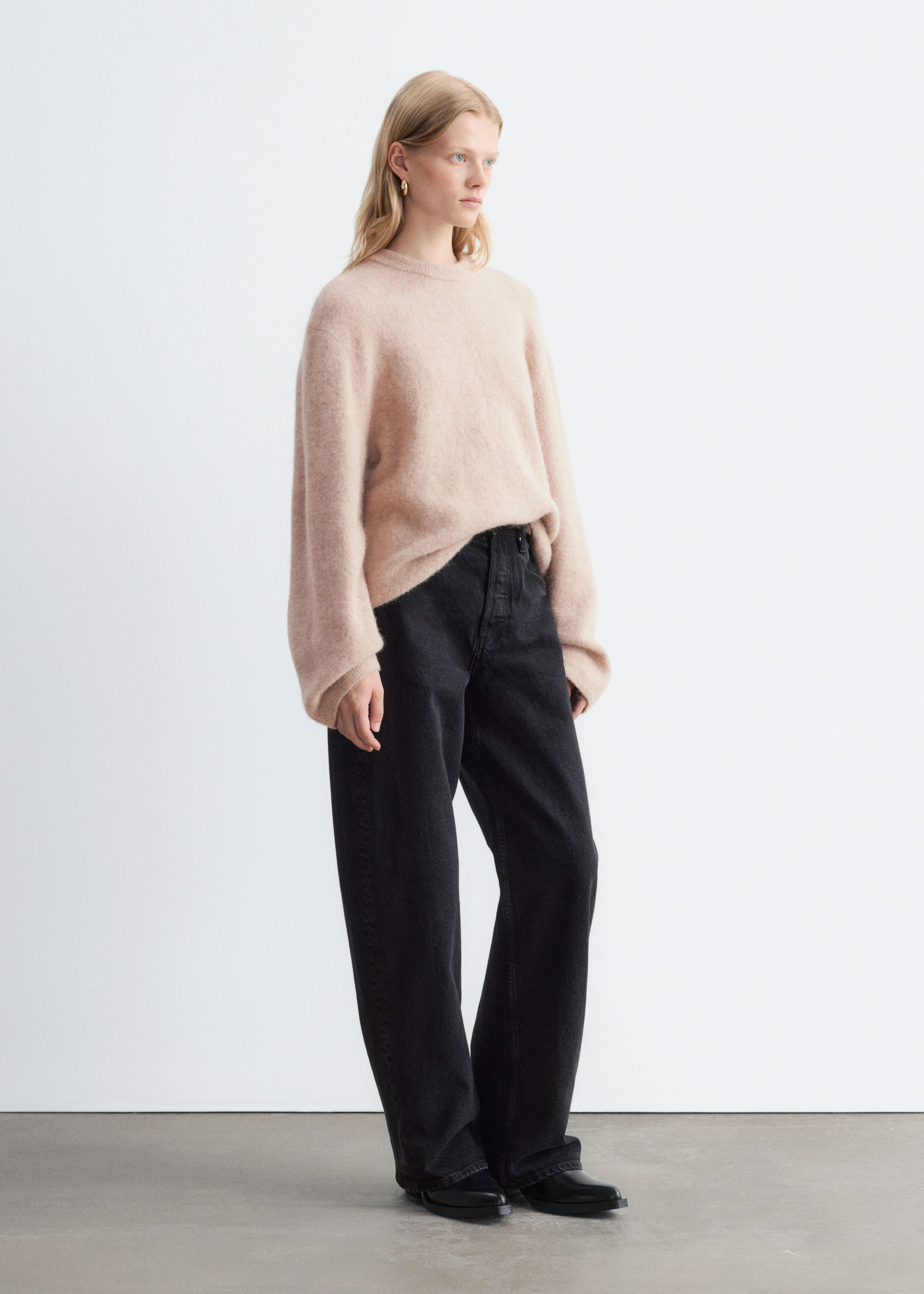 Alpaca-Blend Jumper - Beige - Lookbook