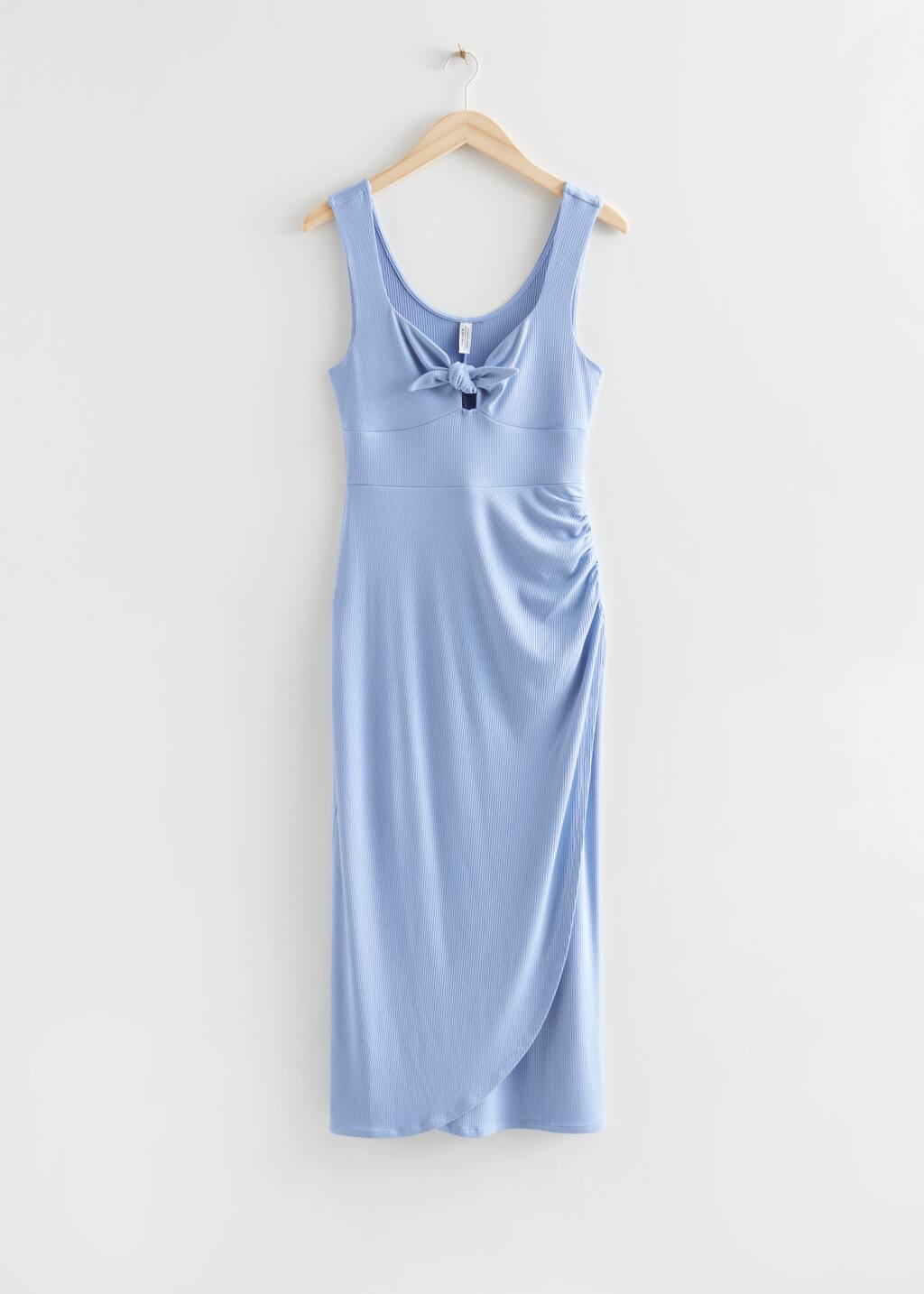 SweetheartNeckWrapMidiDress - Light Blue - Bodegón