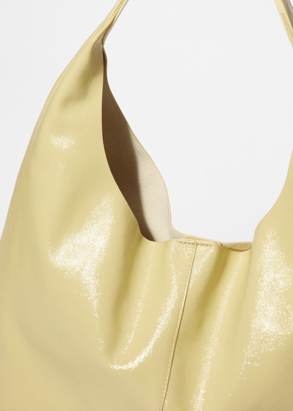 Image of Large Patent-Leather Tote Bag