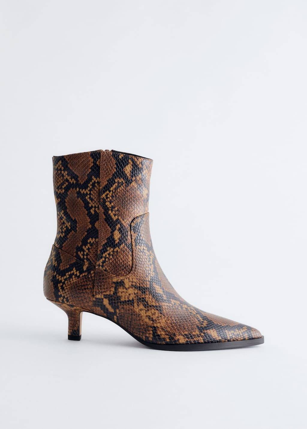 Image of Kitten Heel Suede Ankle Boots