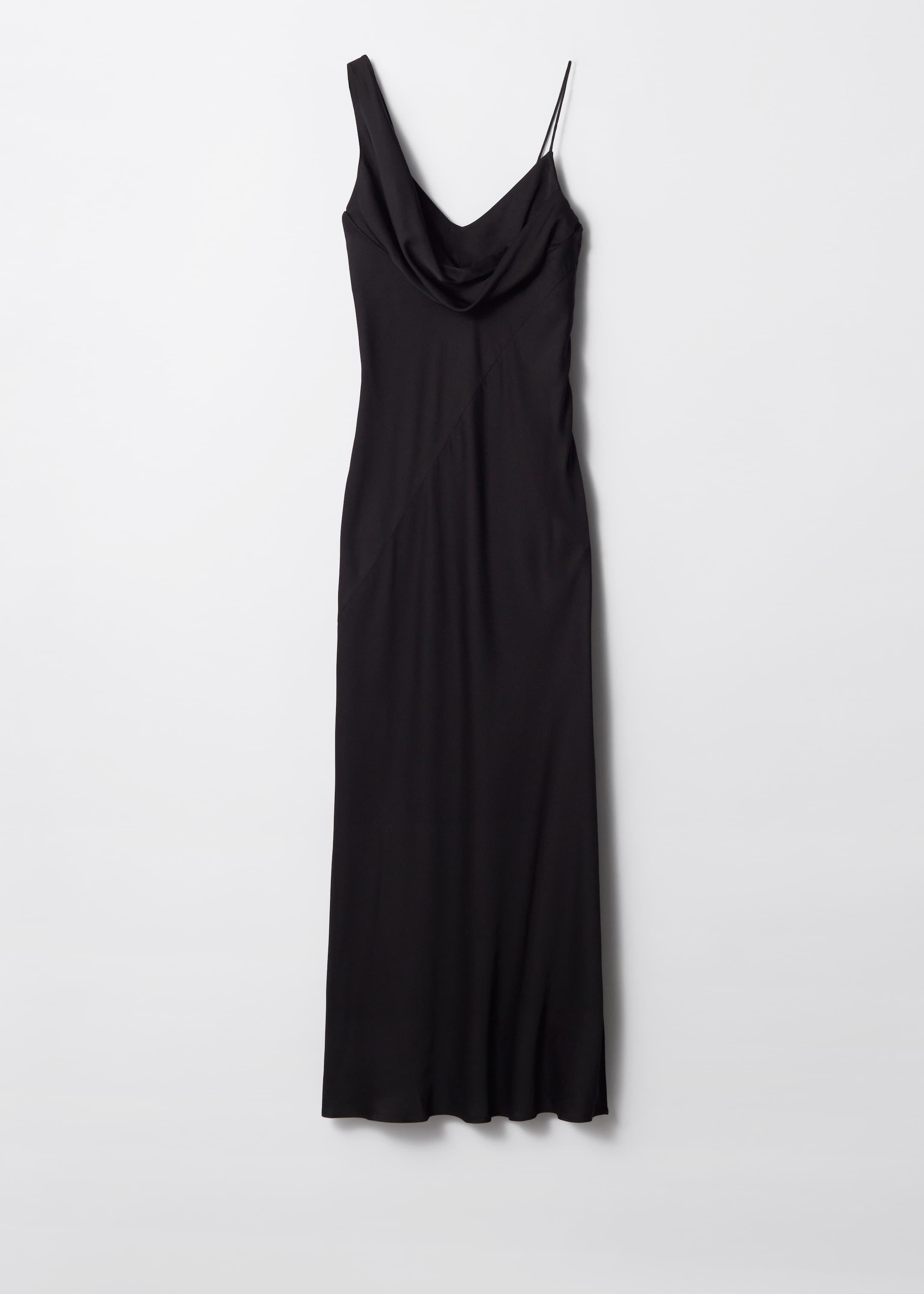 Größeres Bild ansehen: Asymmetrisches Midikleid mit Wasserfallausschnitt - Schwarz - Ladies | H&M DE 5