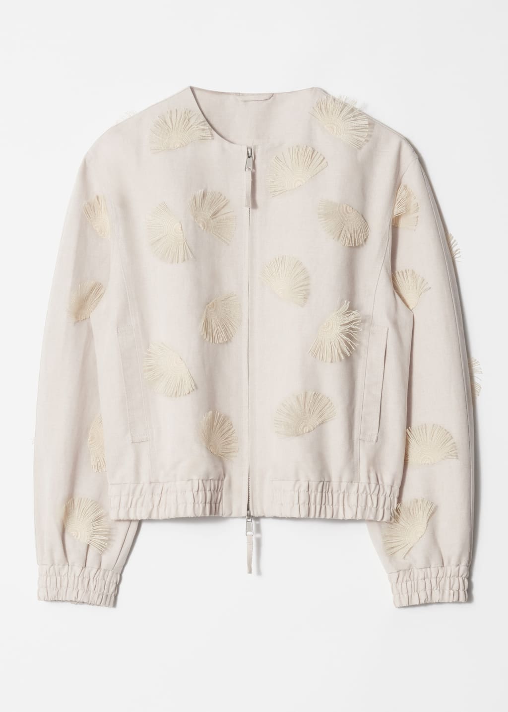 Image of Bestickte Jacke aus einer Leinenmischung