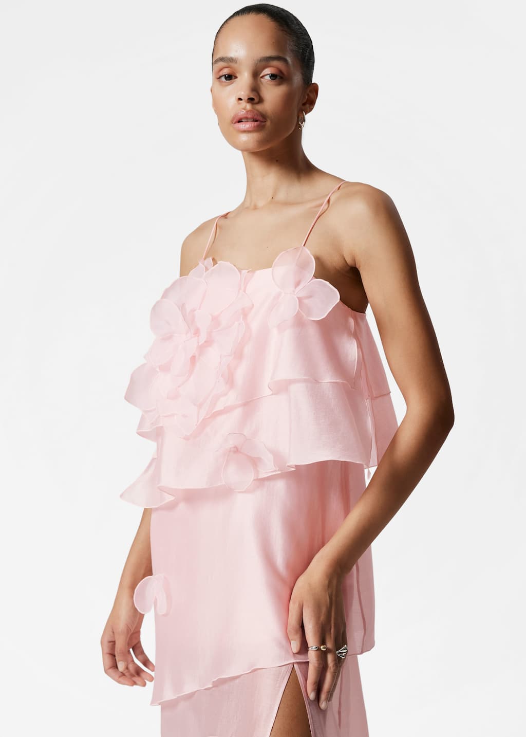 Image of Maxikleid mit Blumenapplikation
