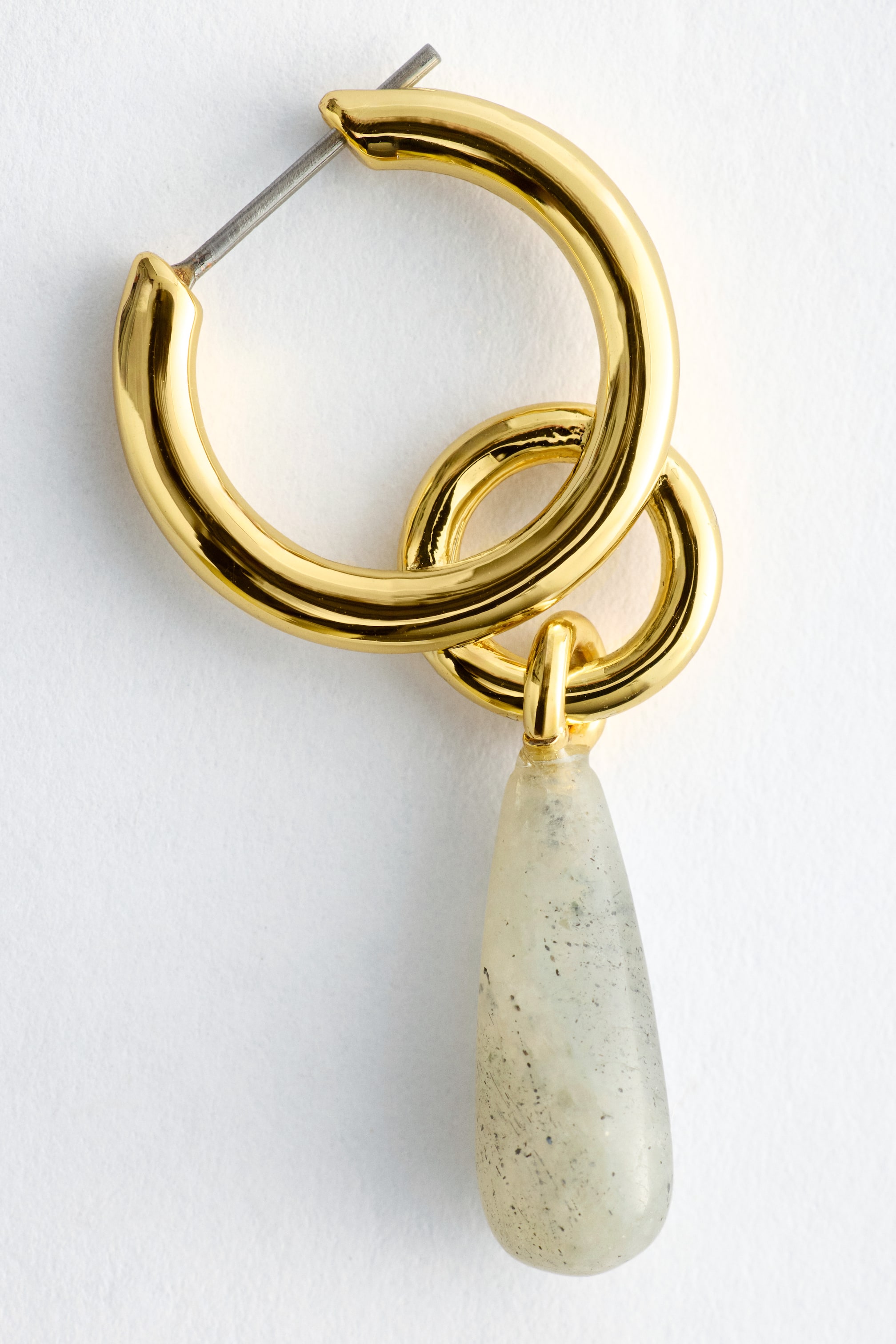 Subtle Hoops Women's Gold Pendant Hoop Earrings | H&M GB