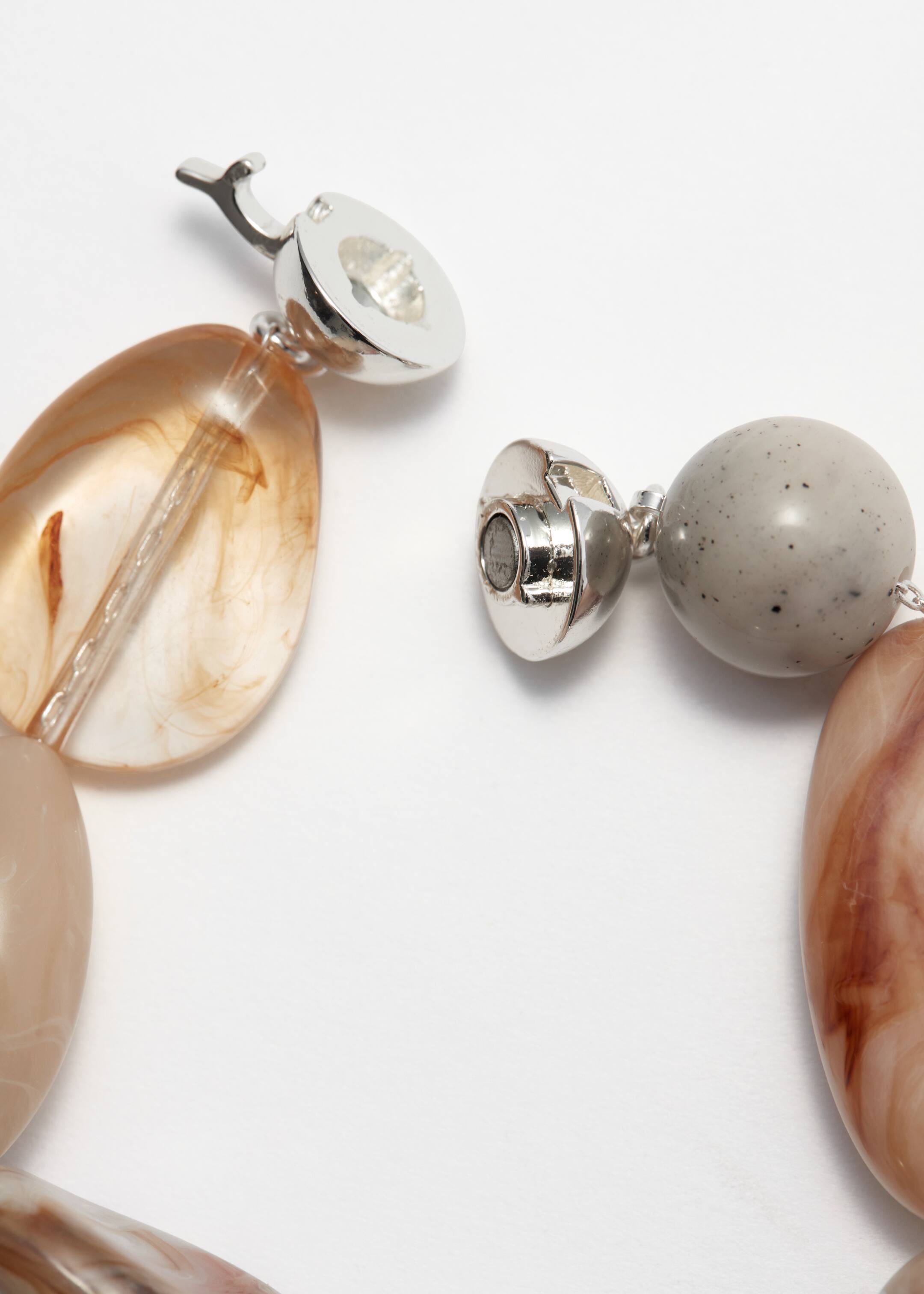 Zobraziť väčší obrázok: Náramok s nepravidelnými korálkami - Jantár/Striebro - ŽENY | H&M SK 2