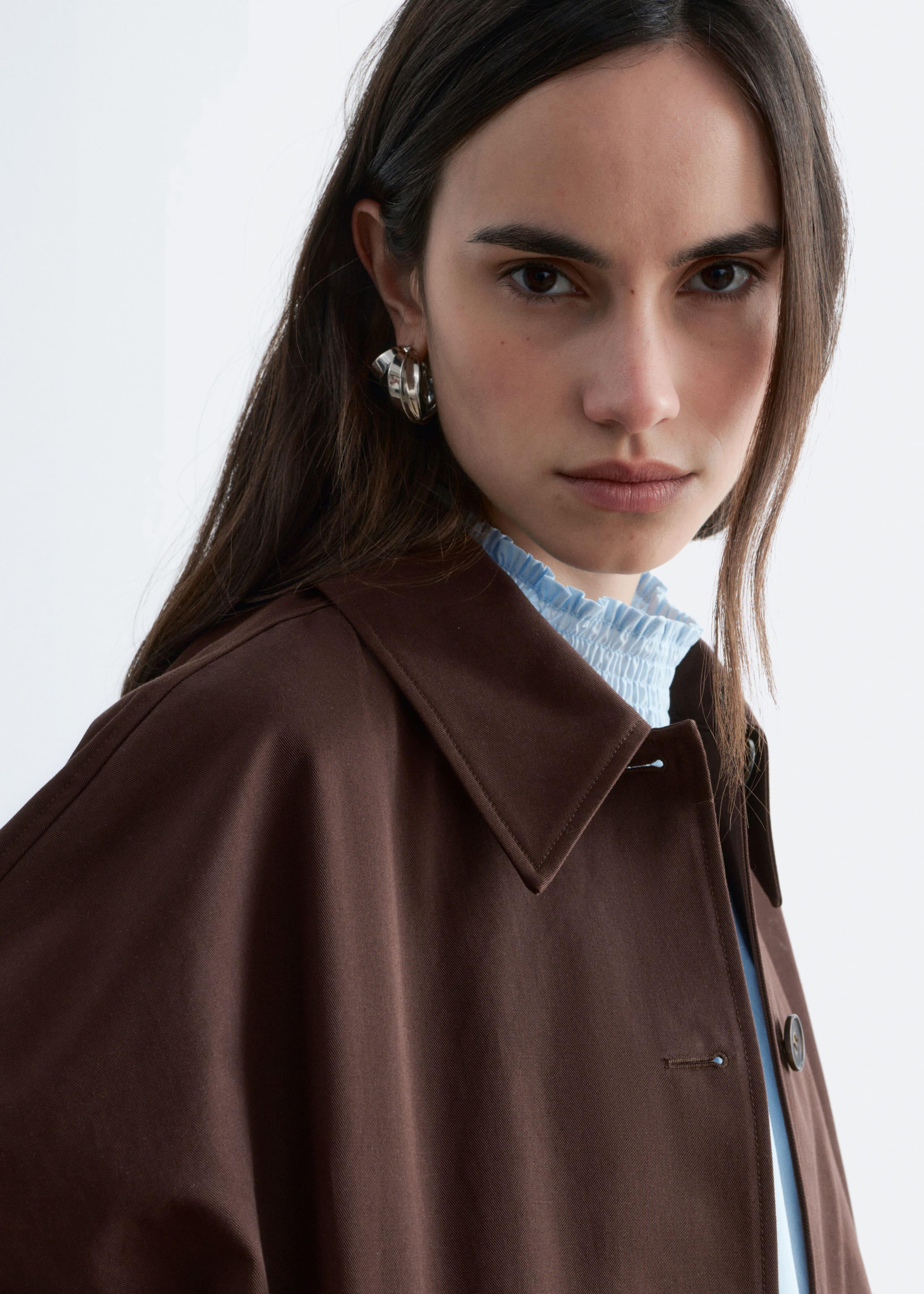 Boxy Cotton Jacket - Beige - Lookbook