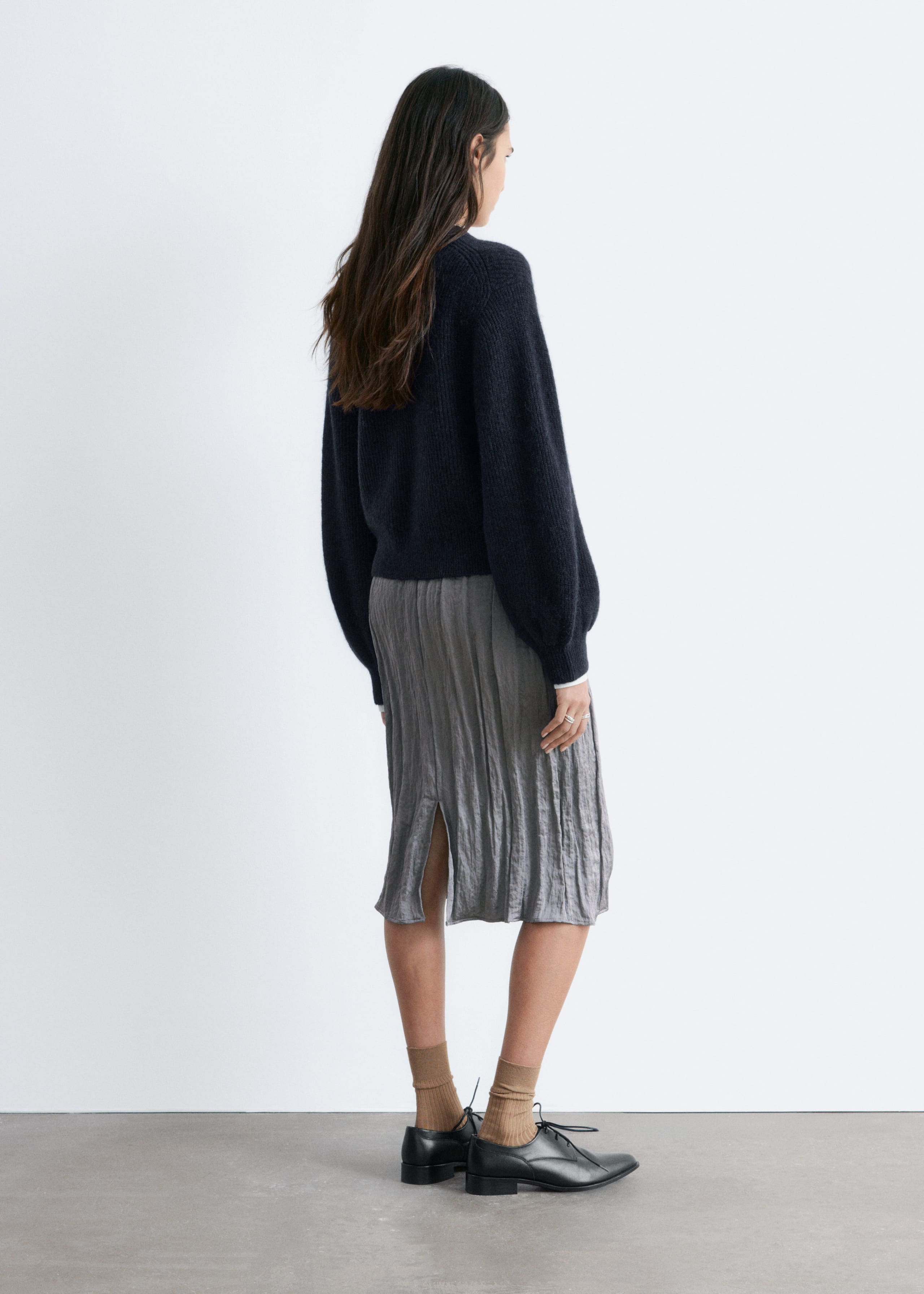 Image of Alpaca-Blend Balloon-Sleeve Jumper