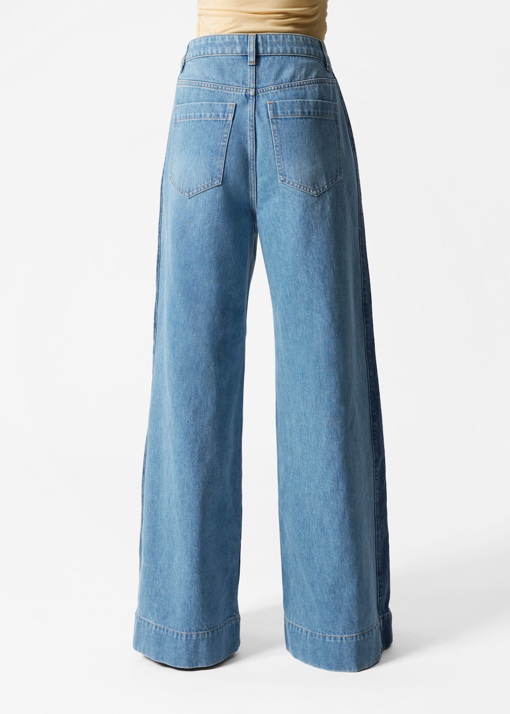 Image of Long Wide-Leg Jeans